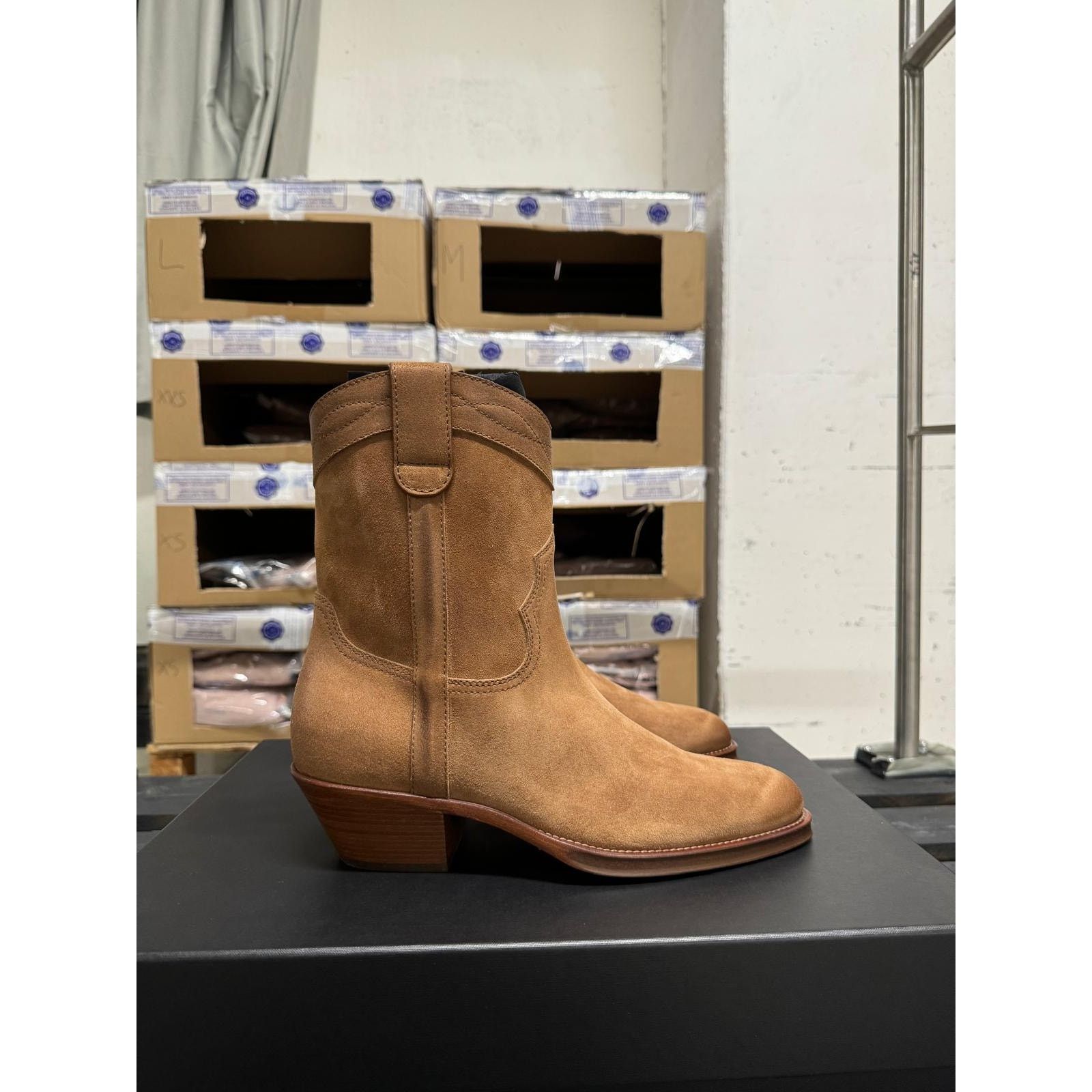 Saint Laurent Paris o1alsimx924 Q:3 / 669290 Suede Bootie in Brown 40 Size US 7 / EU 40 - 14 Thumbnail