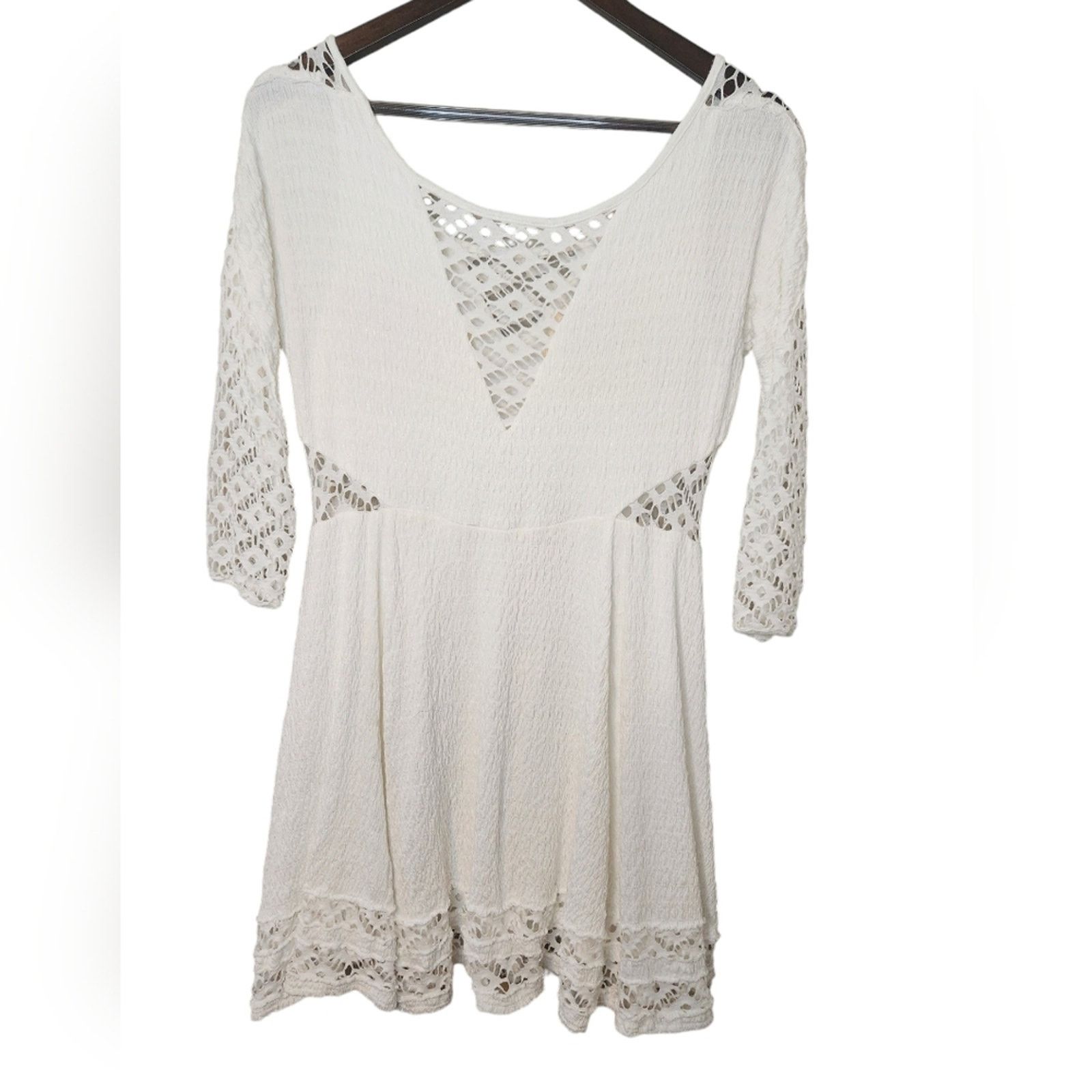 Free People Free People To the Point White crochet cut out dress Medium Size M / US 6-8 / IT 42-44 - 6 Thumbnail