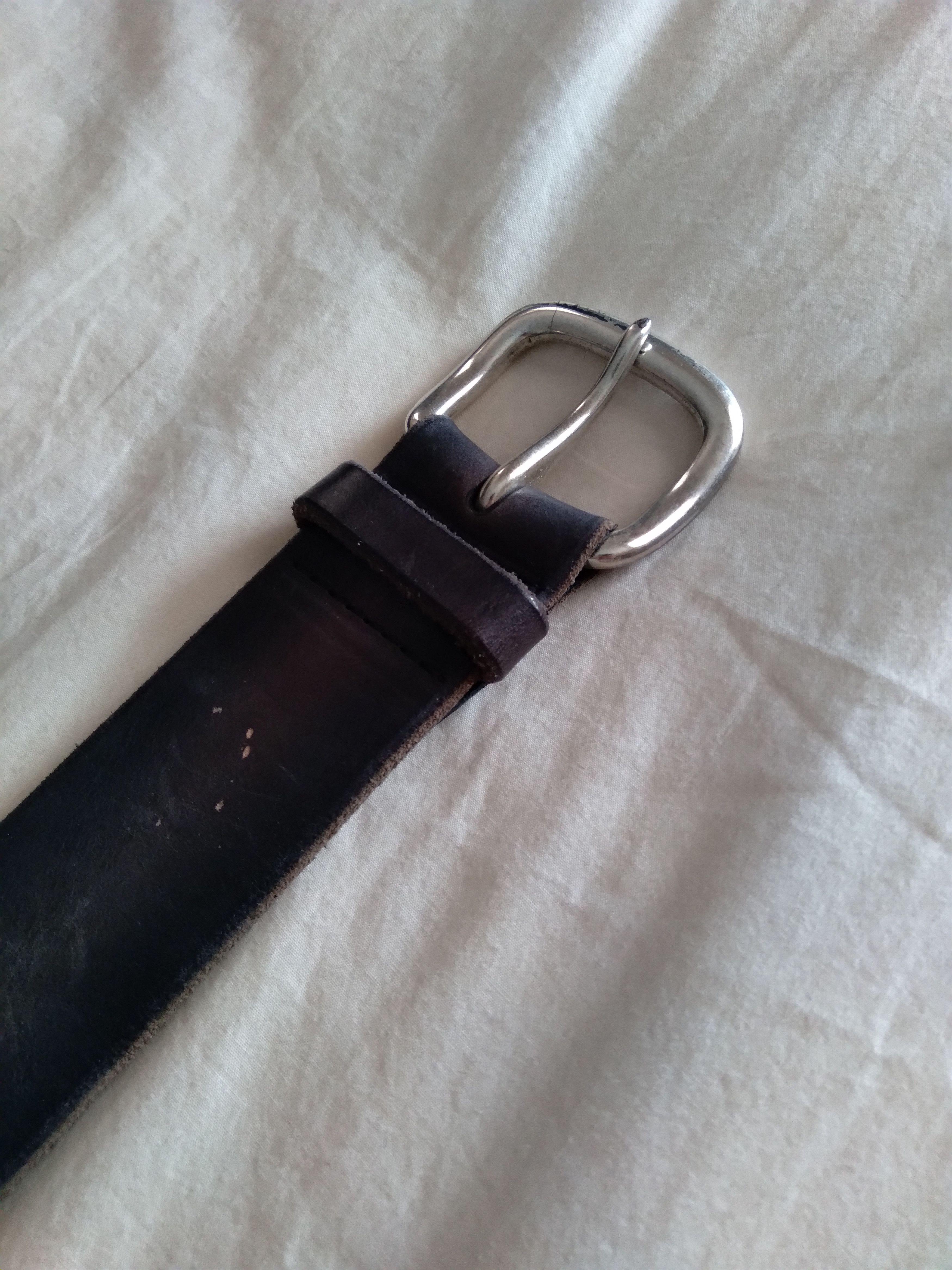 Orciani Burnished Black Belt Made in Italy size 95 M/L Size 34 - 2 Thumbnail
