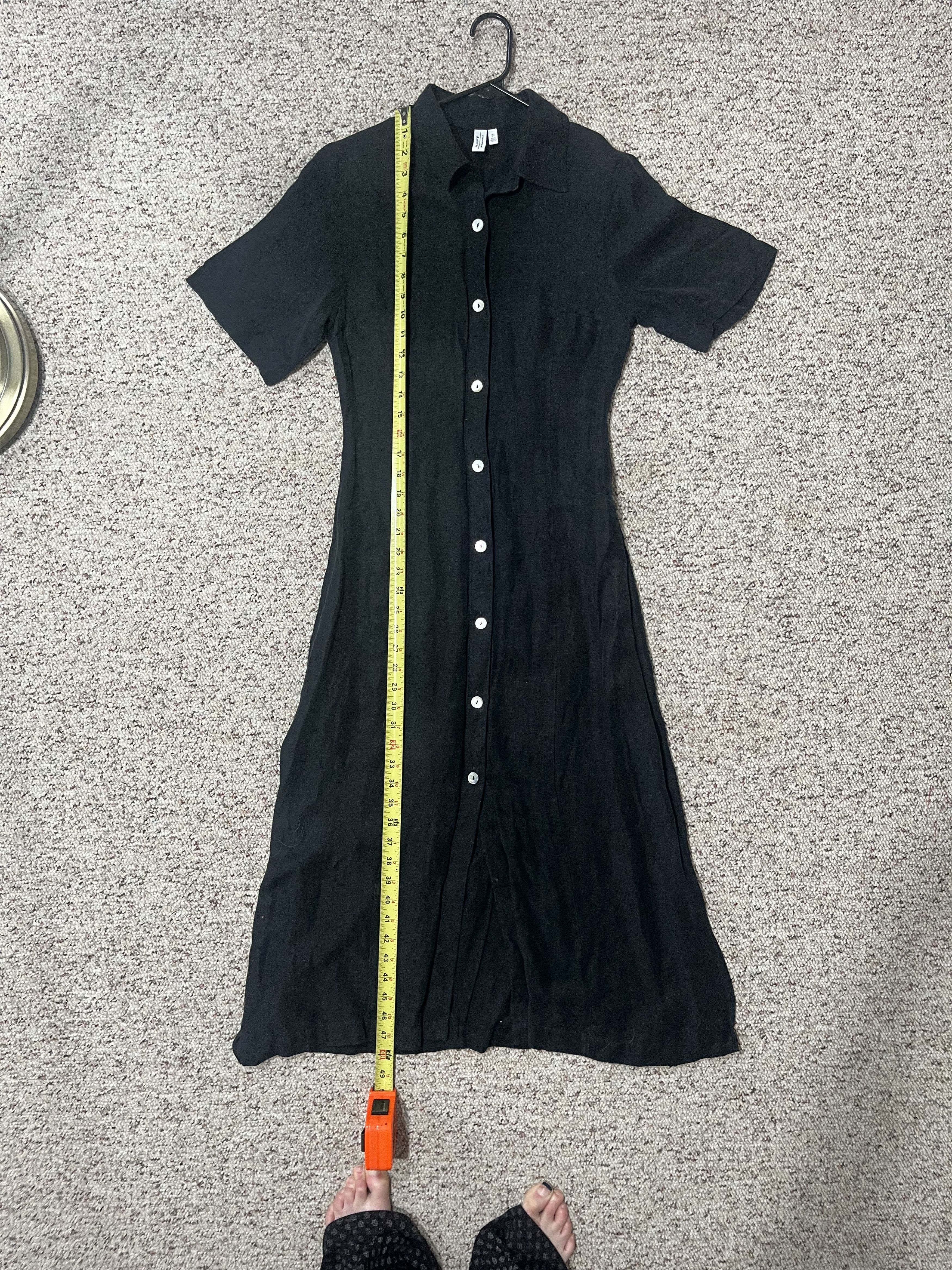 & Other Stories & Other Stories Black Linen Cupro Blend Maxi Dress Size 2 Size XS / US 0-2 / IT 36-38 - 3 Thumbnail
