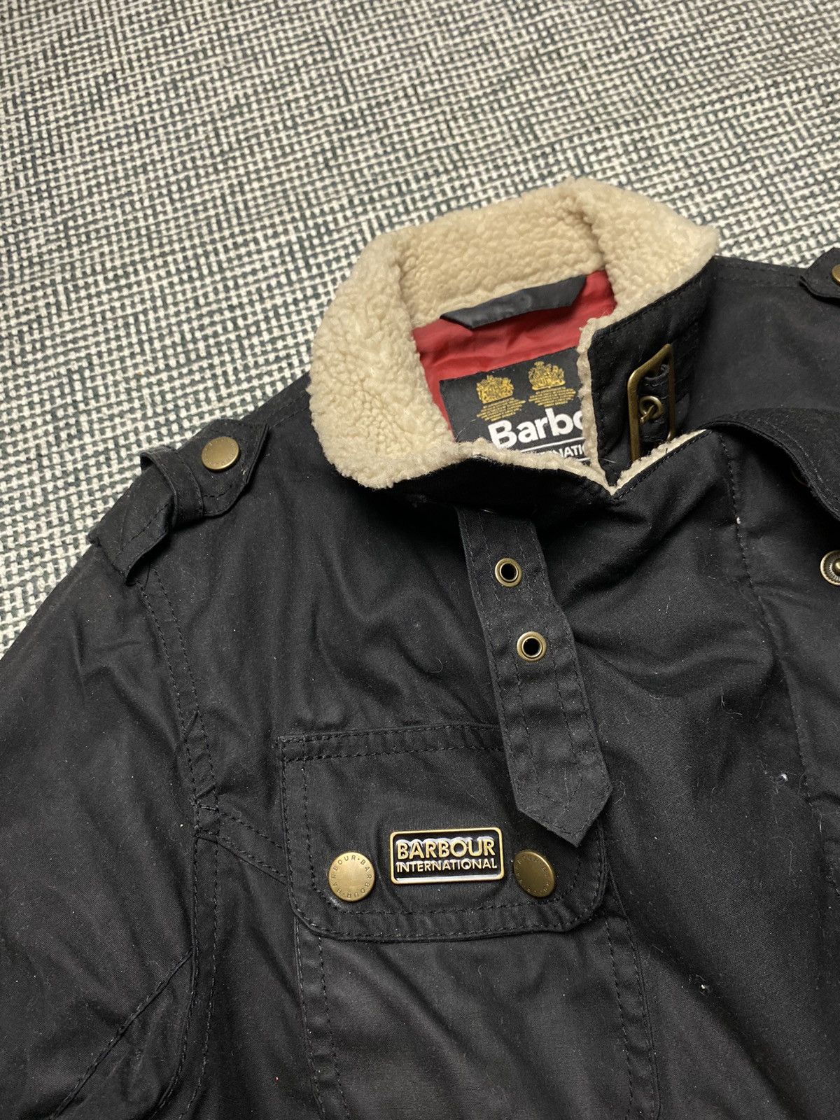 Barbour × Vintage Women's Barbour Wax Matlock Motorcycle Black Jacket Size S / US 4 / IT 40 - 10 Thumbnail