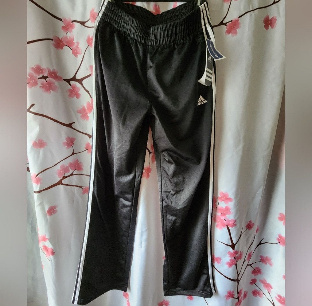 Adidas NWT Adidas Boy's Black White Stripe Athletic Pants XL (18) Size US 26 / EU 42 - 1 Thumbnail