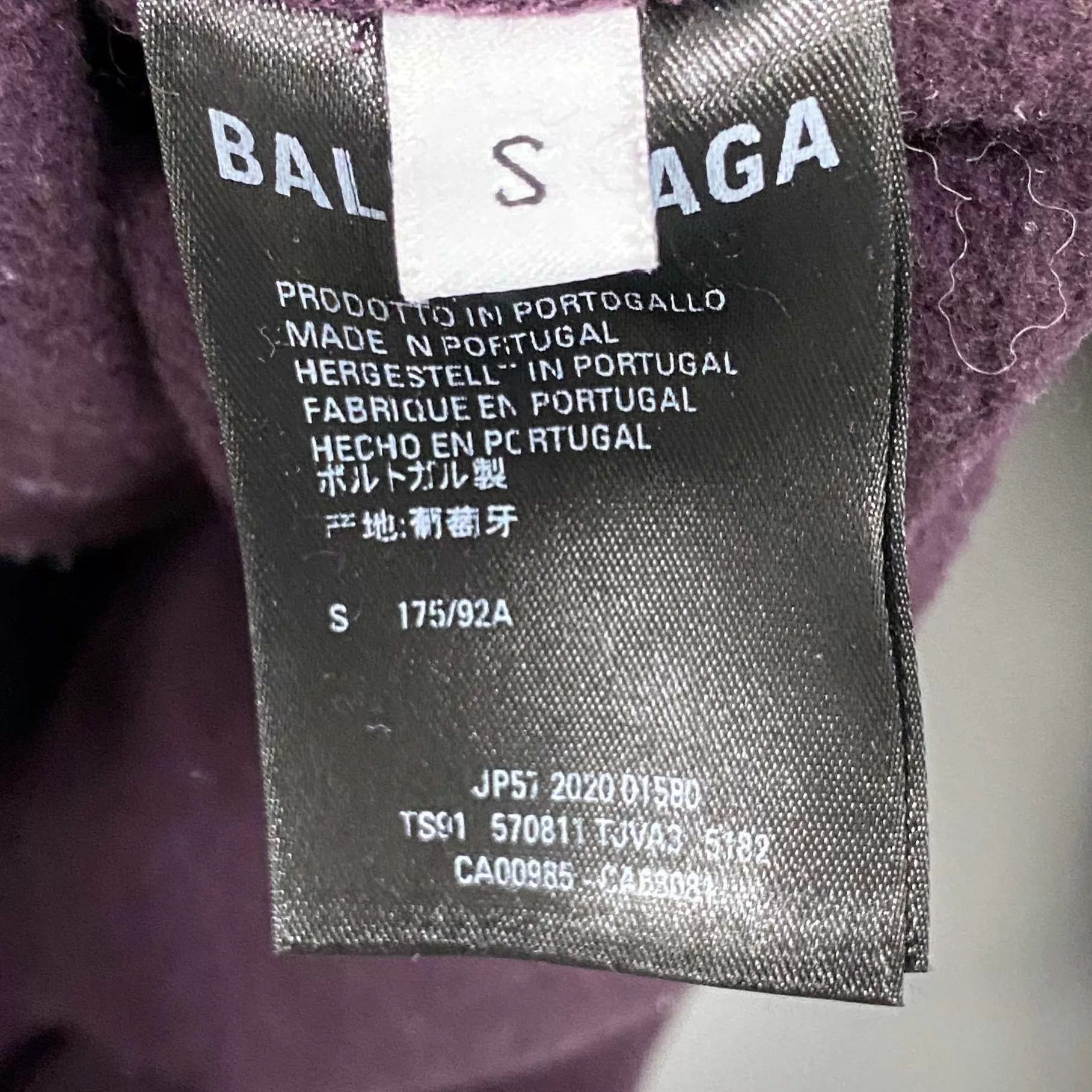 Balenciaga Balenciaga DarkPurple Mailbox Logo Hoodie S 95 Stained Size US S / EU 44-46 / 1 - 6 Thumbnail