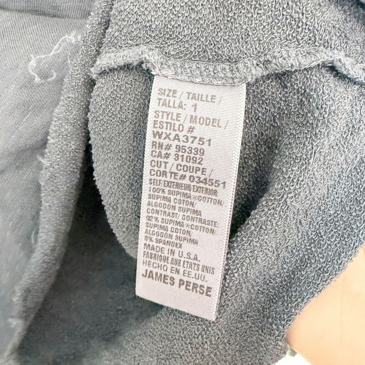 James Perse James Perse Gray Raw Hem Lightweight Shirt Hoodie Sz S Size S / US 4 / IT 40 - 3 Thumbnail