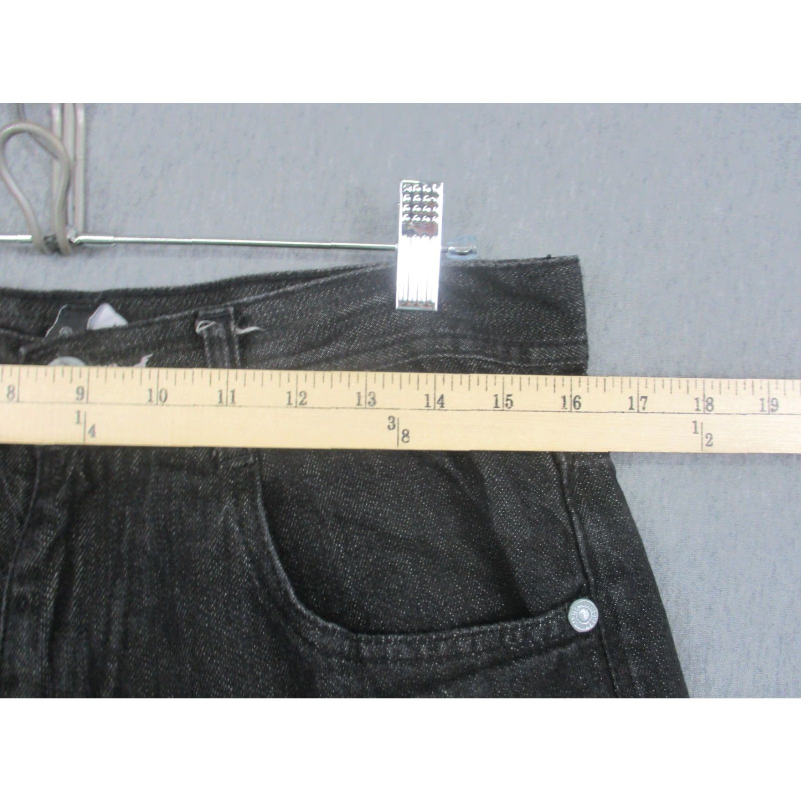 Akademiks Akademiks Jeans Mens 34x32 Black Straight Leg Denim 5 Pocket Logo Casual Size US 34 / EU 50 - 3 Thumbnail