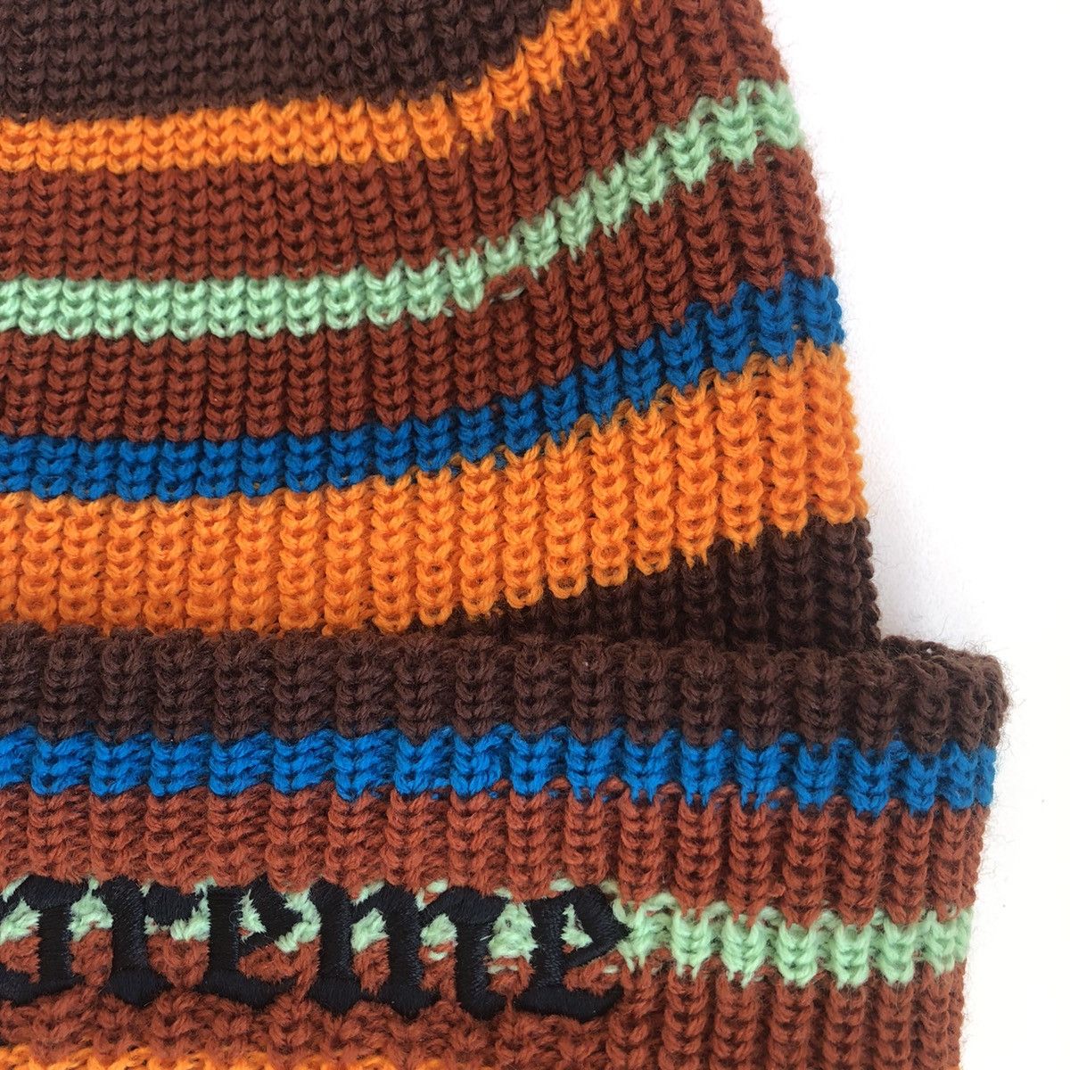 Supreme Supreme FW18 Bright Stripe Beanie BLACK Size ONE SIZE - 2 Thumbnail