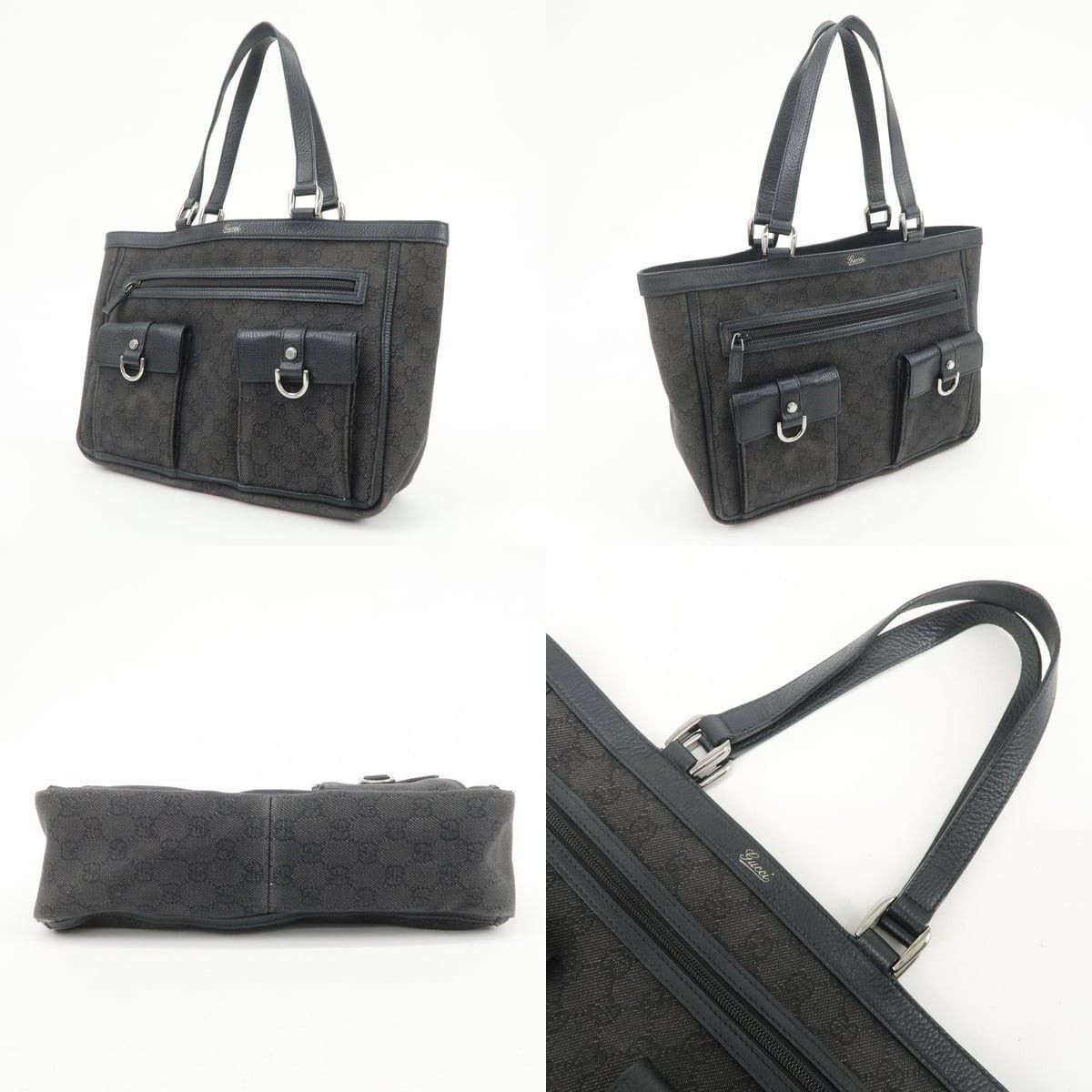 Gucci Gucci Abbey GG Canvas & Leather Shoulder Bag Black Size ONE SIZE - 3 Thumbnail