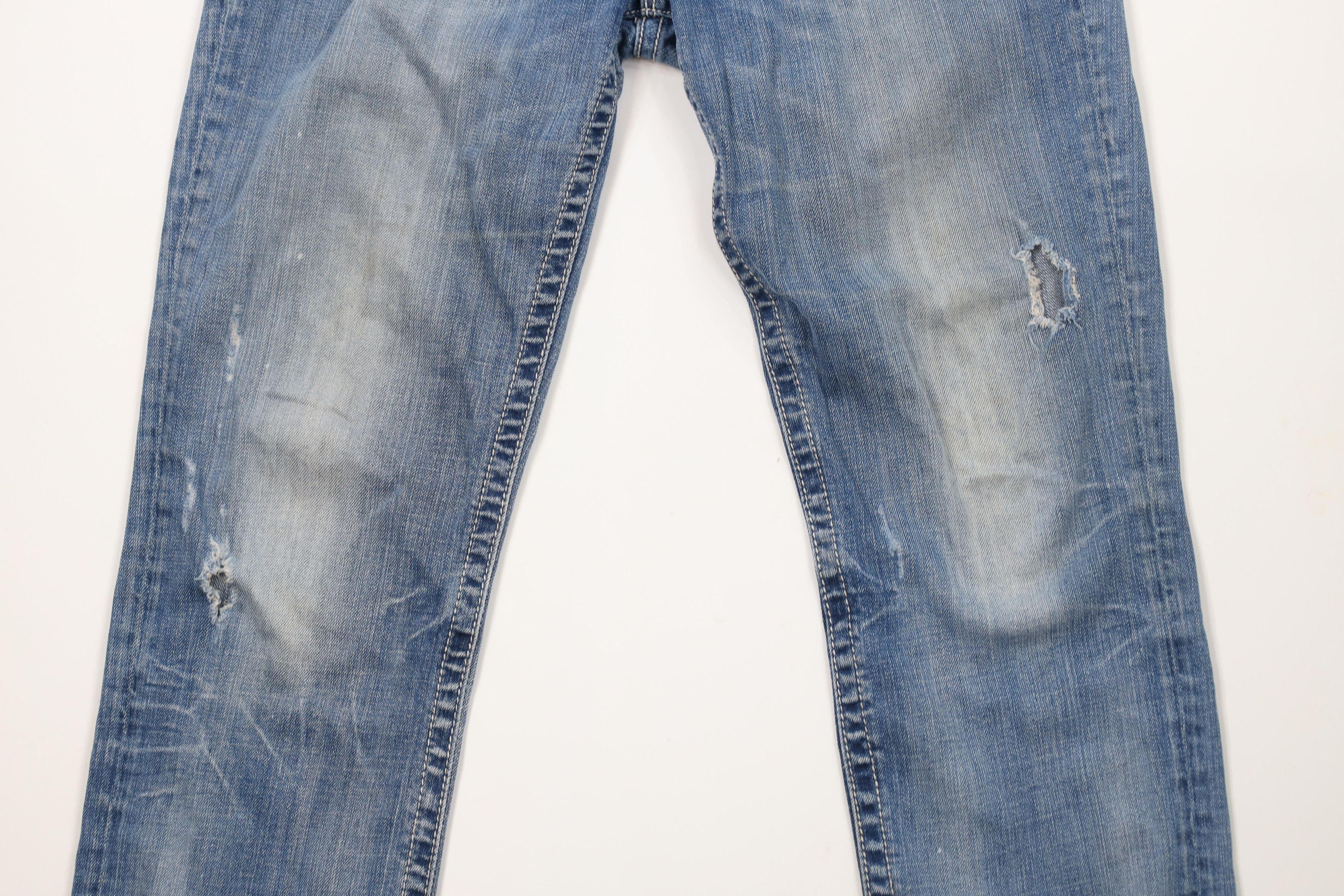 Miss Me × Vintage Miss Me Thick Stitch Fleur de Lis Cropped Stretch Jeans Size 32" / US 10 / IT 46 - 3 Thumbnail