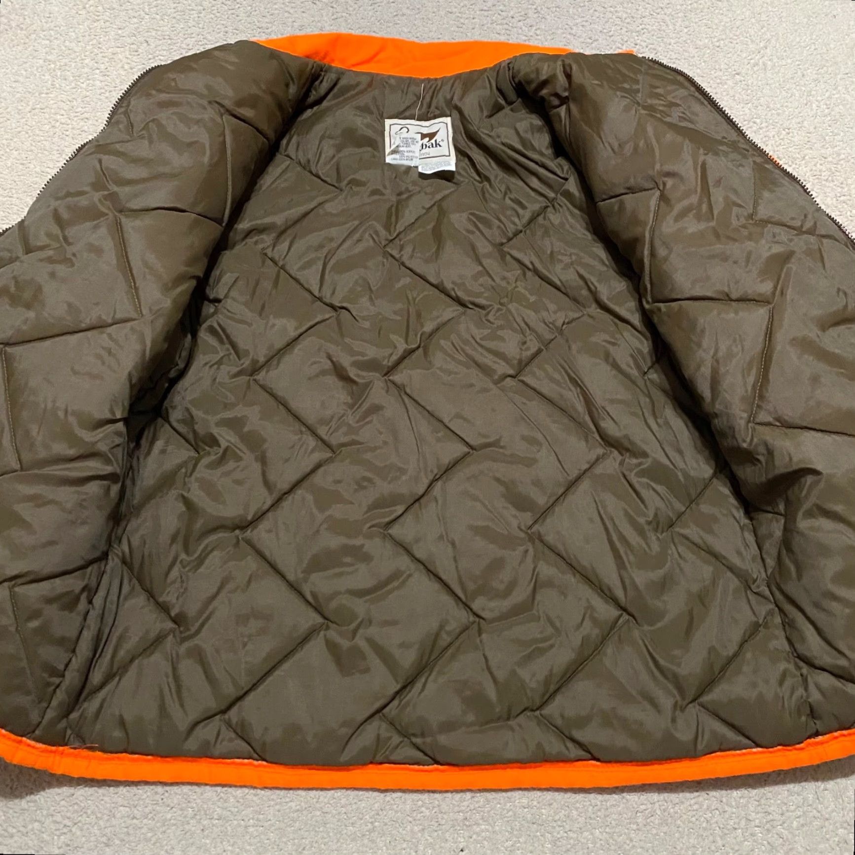 Vintage Duxbak Mens Jacket Orange Full Zip Quilt Lined Pockets Hunting Outdoor Bomber Jacket M Orange Mens Jacket Size US M / EU 48-50 / 2 - 7 Thumbnail