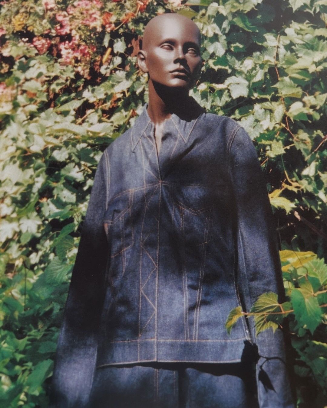 Dirk Van Saene Aw1999 Trompe L’oeil Denim Top Size S / US 4 / IT 40 - 1 Thumbnail