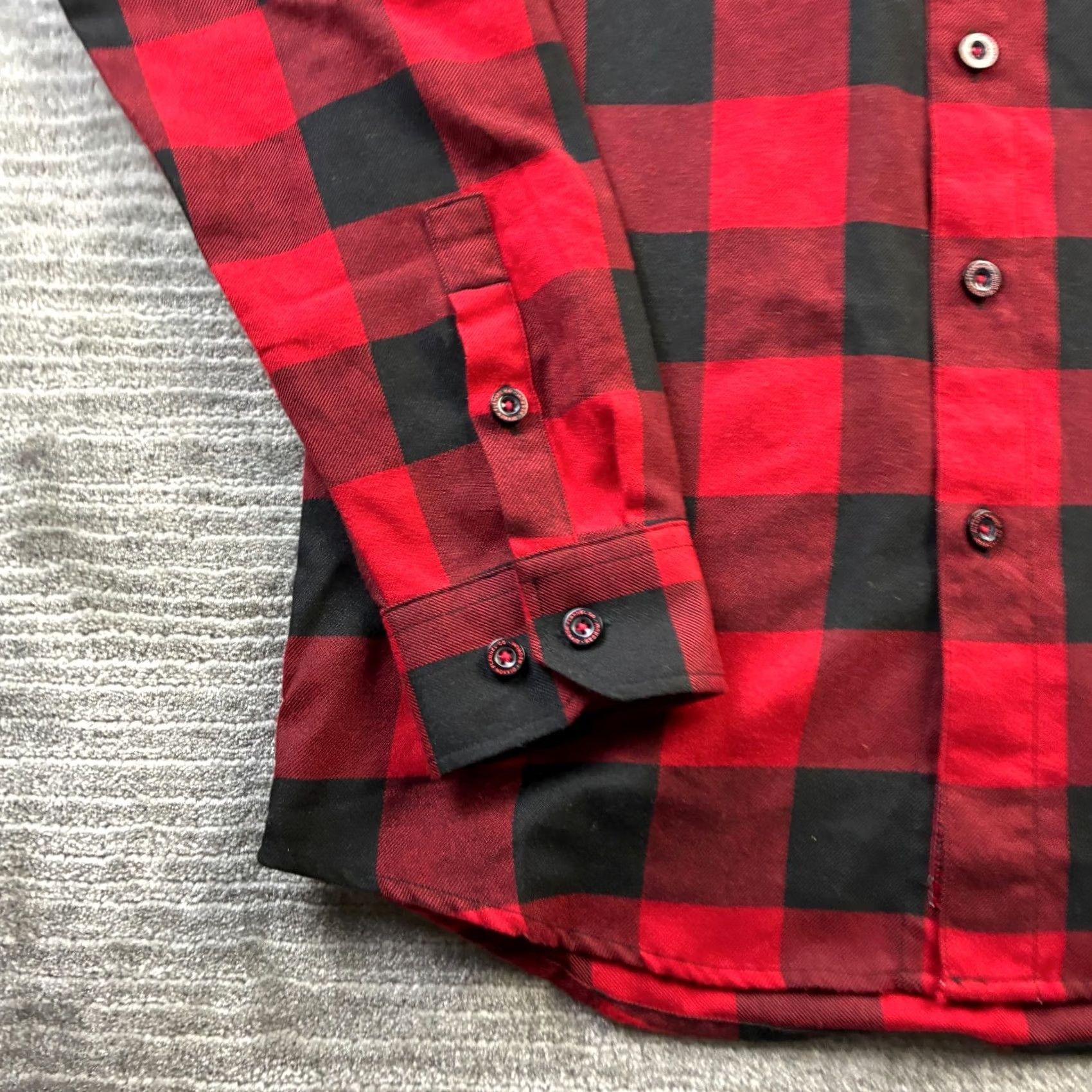 Vintage Dixxon Shirt Mens Small Red Buffalo Plaid Flannel Button-Up Shirt Size US S / EU 44-46 / 1 - 4 Thumbnail