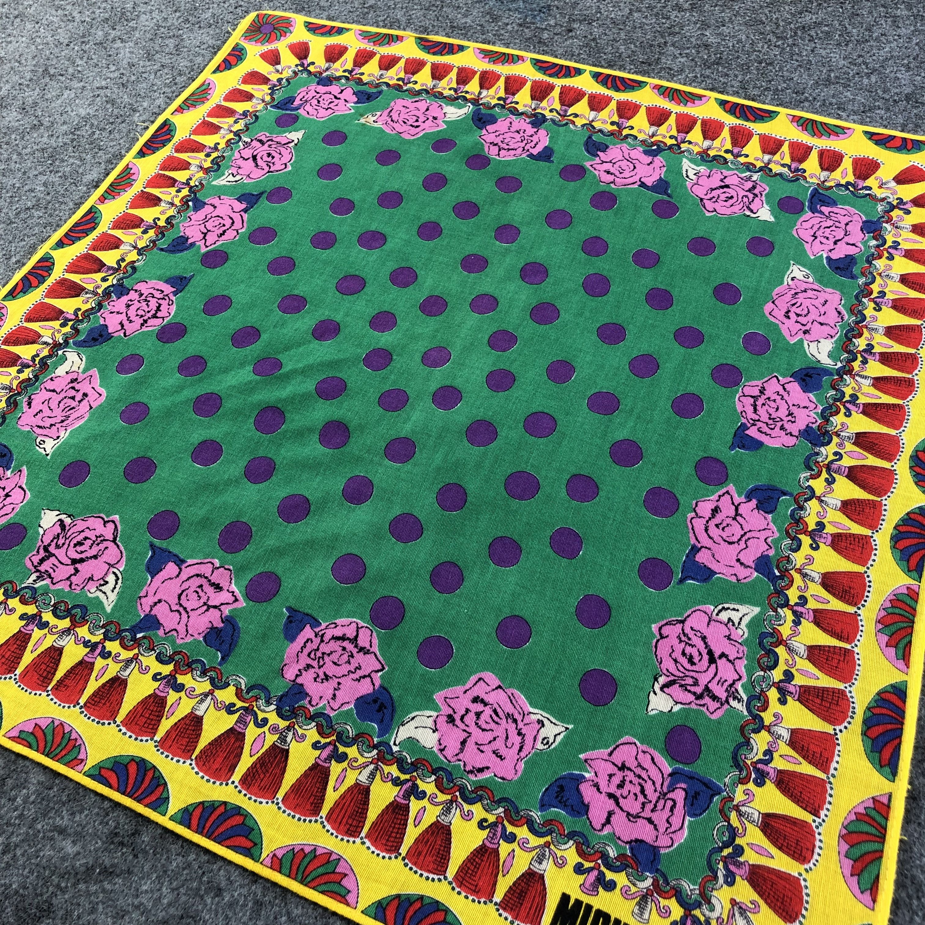 Japanese Brand × Michiko Koshino × Vintage Michiko Koshino Handkerchief Neckerchief Bandana H2243 Size ONE SIZE - 3 Thumbnail