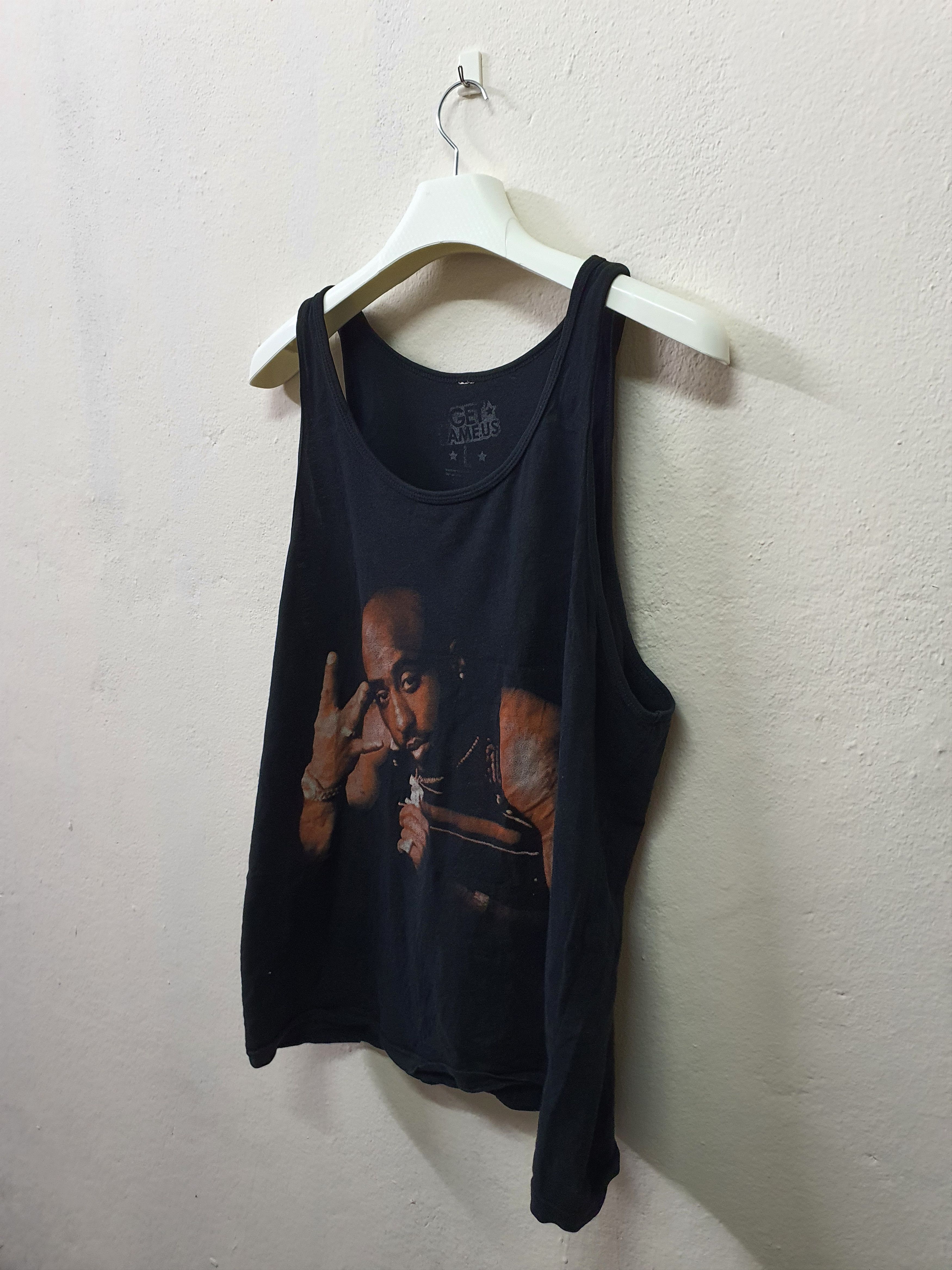 Rap Tees Vintage 00s Tupac Shakur Frame Sleeveless 🔥 Size US L / EU 52-54 / 3 - 6 Thumbnail