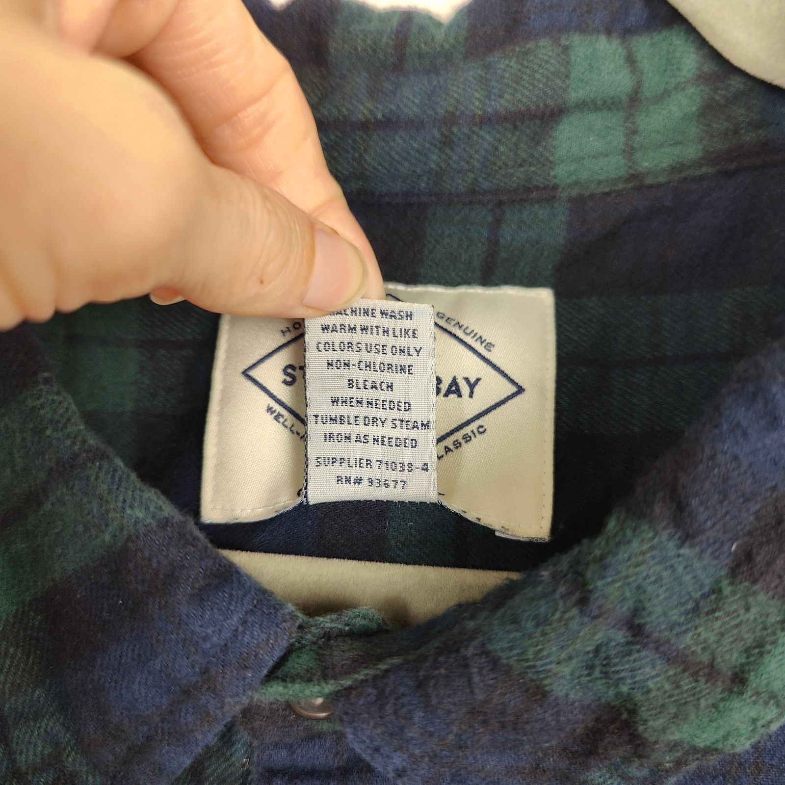 St. Johns Bay St Johns Bay Shirt Mens 4XLT Tall Green Blue Plaid Flannel Size US XXL / EU 58 / 5 - 5 Thumbnail
