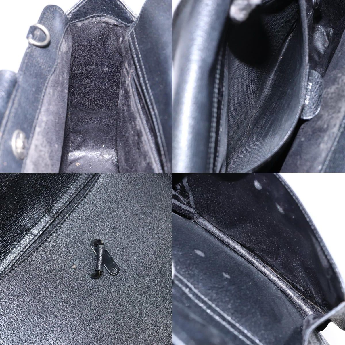 Gucci GUCCI Handbag Leather Black Silver 000 2058 0307 5 Size ONE SIZE - 12 Thumbnail