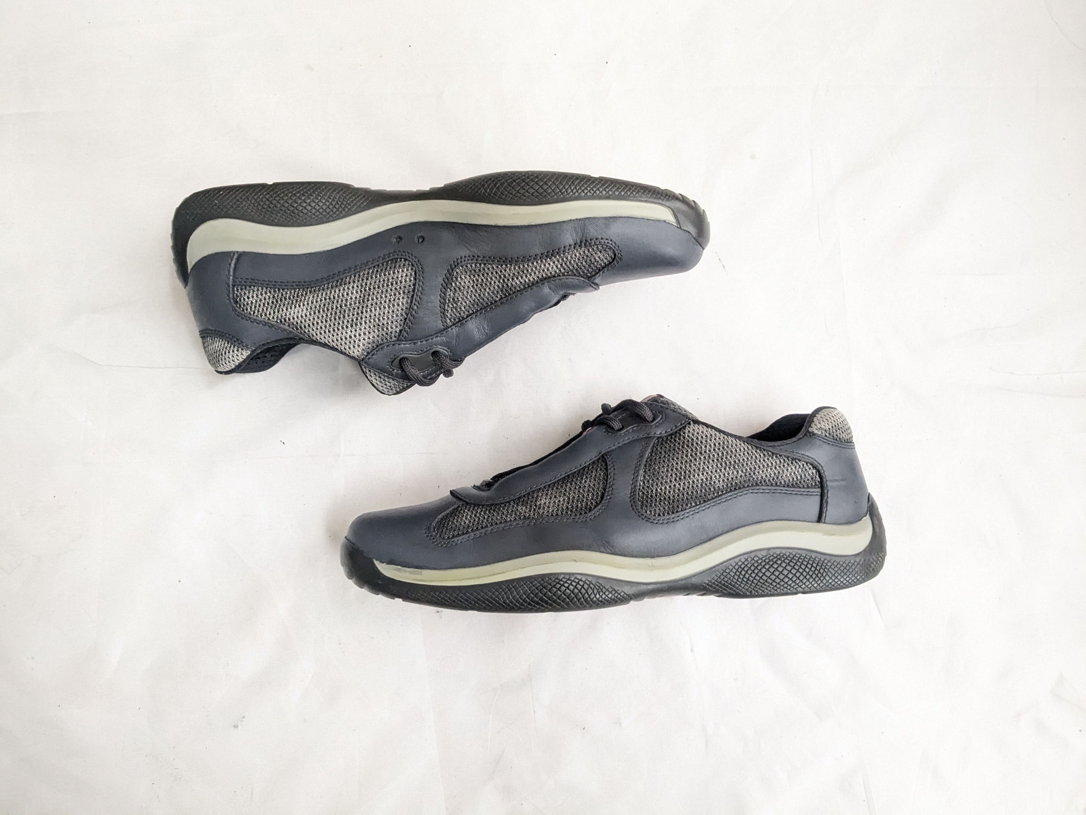 Prada Prada America's Cup Sneakers Gray Leather 9 Low Size US 9 / EU 42 - 1 Thumbnail