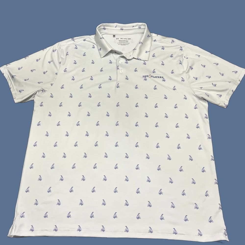 Under Armour Under Armour Polo Men 2XL White The Playoff Sailboats Golf Shirt Short Sleeve Mens Size US XXL / EU 58 / 5 - 1 Thumbnail