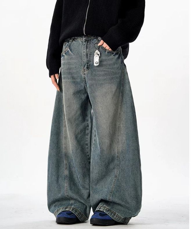 Vintage American retro washed curved jeans for men Size US 32 / EU 48 - 3 Thumbnail