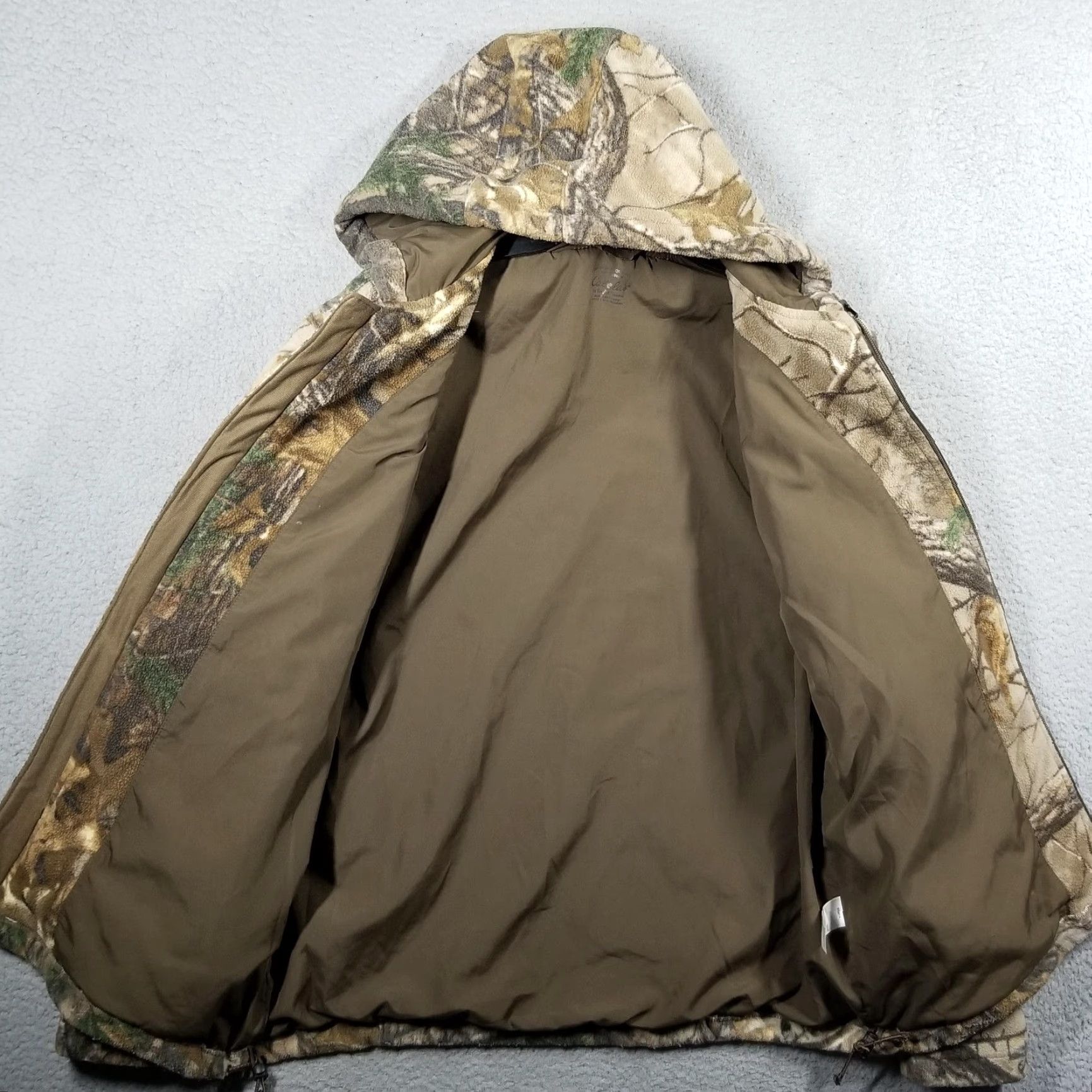 Vintage Cabela's Jacket Mens Medium Camouflage Hooded Fleece Full Zip Hunting Pockets Size US M / EU 48-50 / 2 - 2 Thumbnail