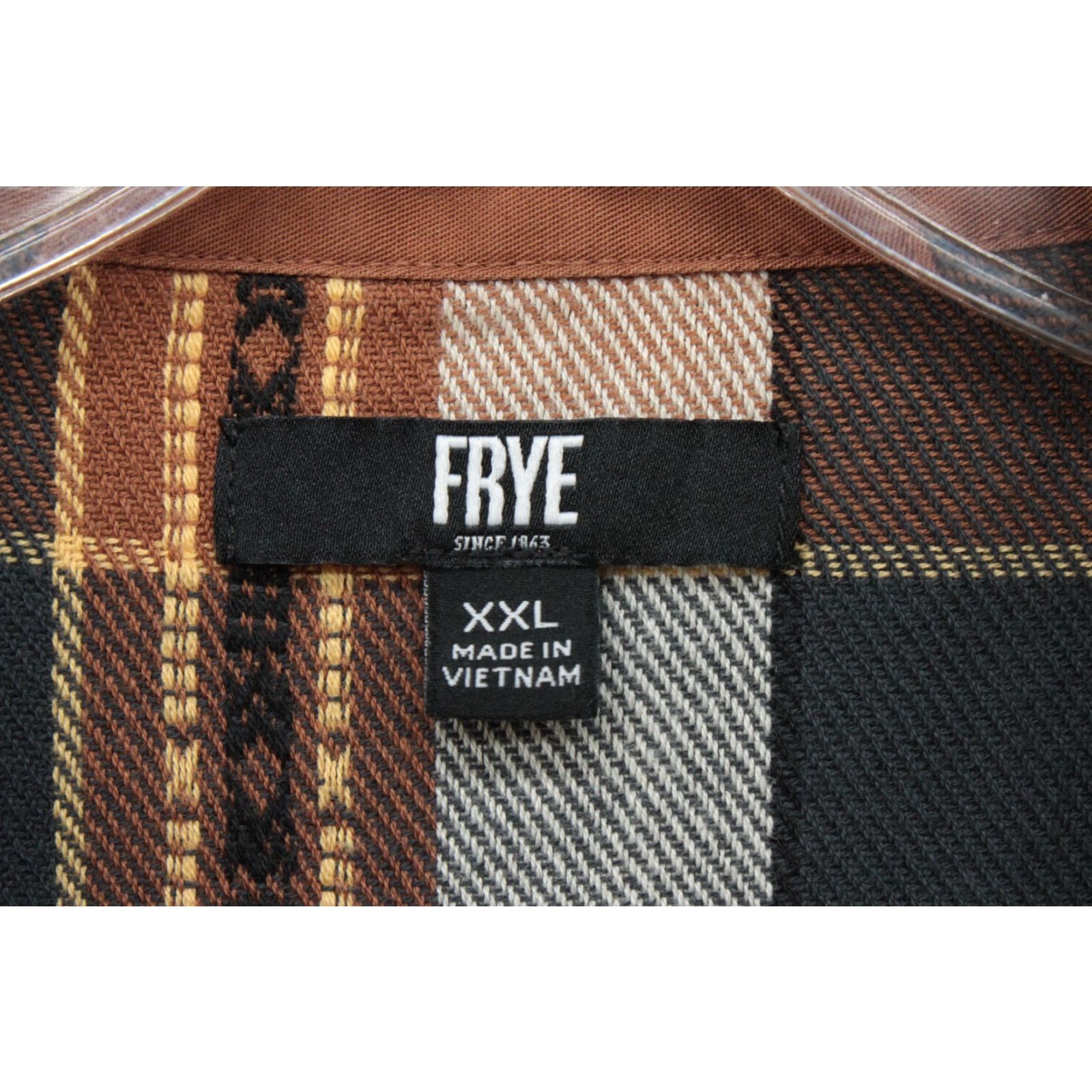 Frye Frye Flannel Shirt Men’s XXL Brown Plaid Long Sleeve Classic Outdoors Cozy Outfit Casual Workwear Button-Up Shirt Men Brown Plaid Long Sleeve Frye Size US XXL / EU 58 / 5 - 4 Thumbnail