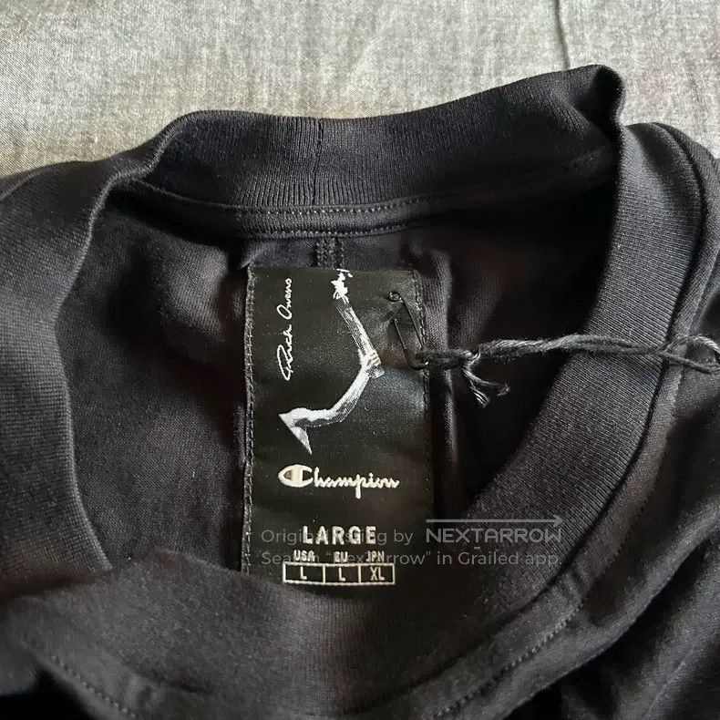 Rick Owens RICK OWENS Black pure cotton round-neck loose T-shirt Size US L / EU 52-54 / 3 - 4 Thumbnail