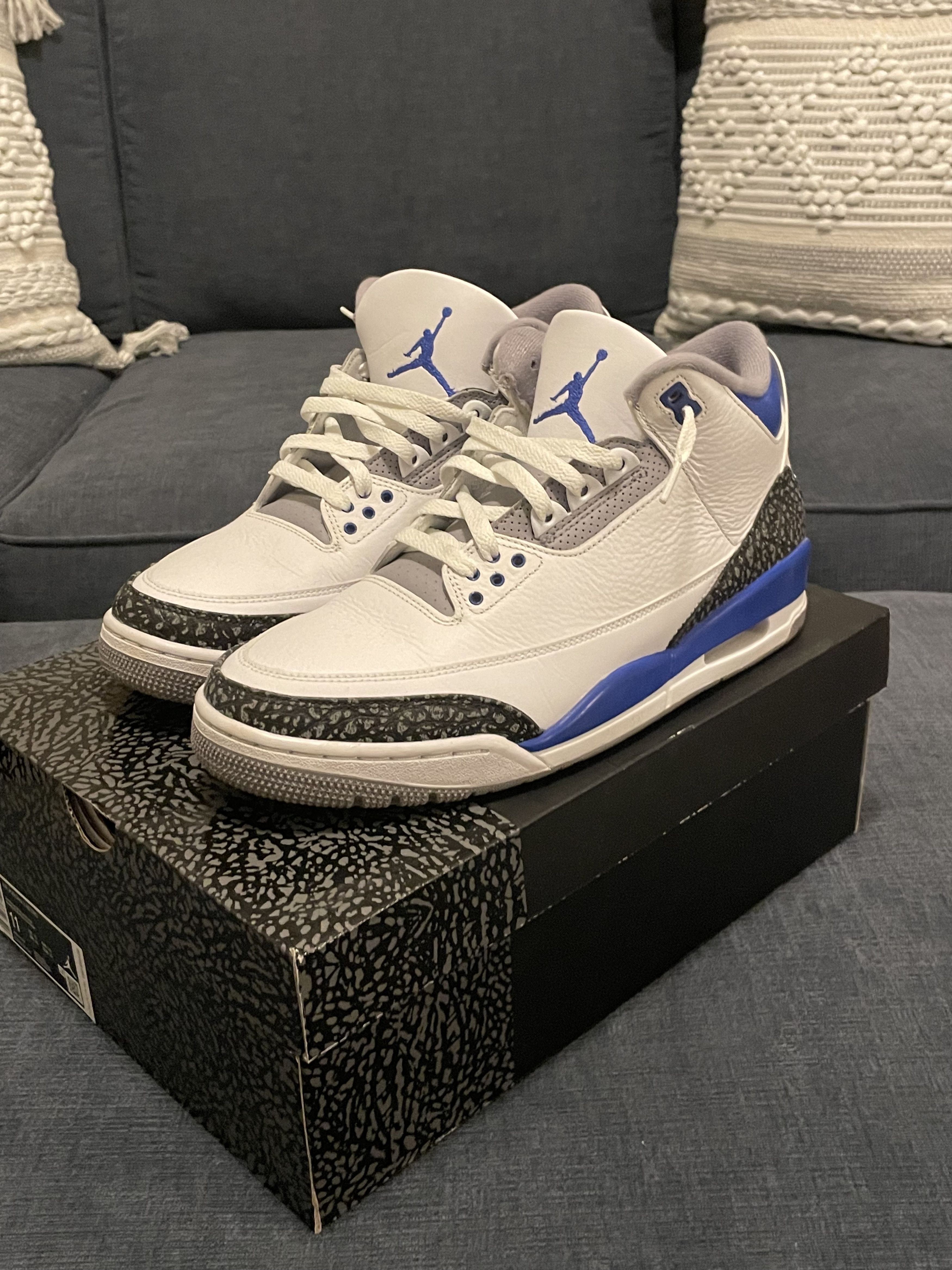 image of Air Jordan 3 "racer Blue" Shoes, Men's (Size 11)