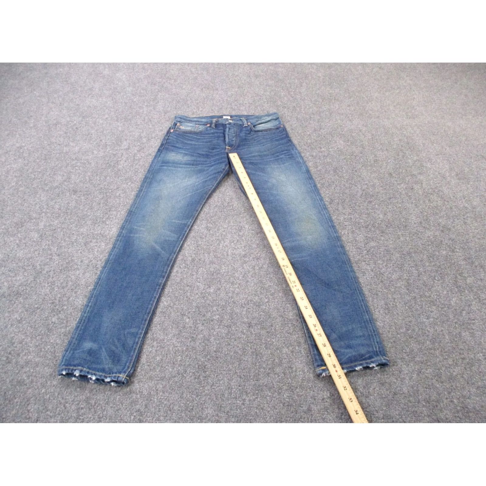 Vintage RRL Ralph Lauren Jeans Mens 30 X 32 Denim Slim Straight 5-Pocket Blue Cotton Size US 30 / EU 46 - 3 Thumbnail