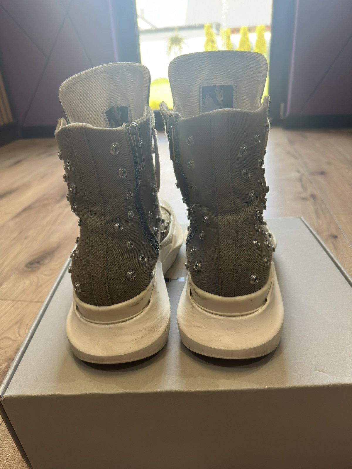 Rick Owens Drkshdw Rick Owens DRKSHDW Abstract Ramones Size US 12 / EU 45 - 5 Thumbnail