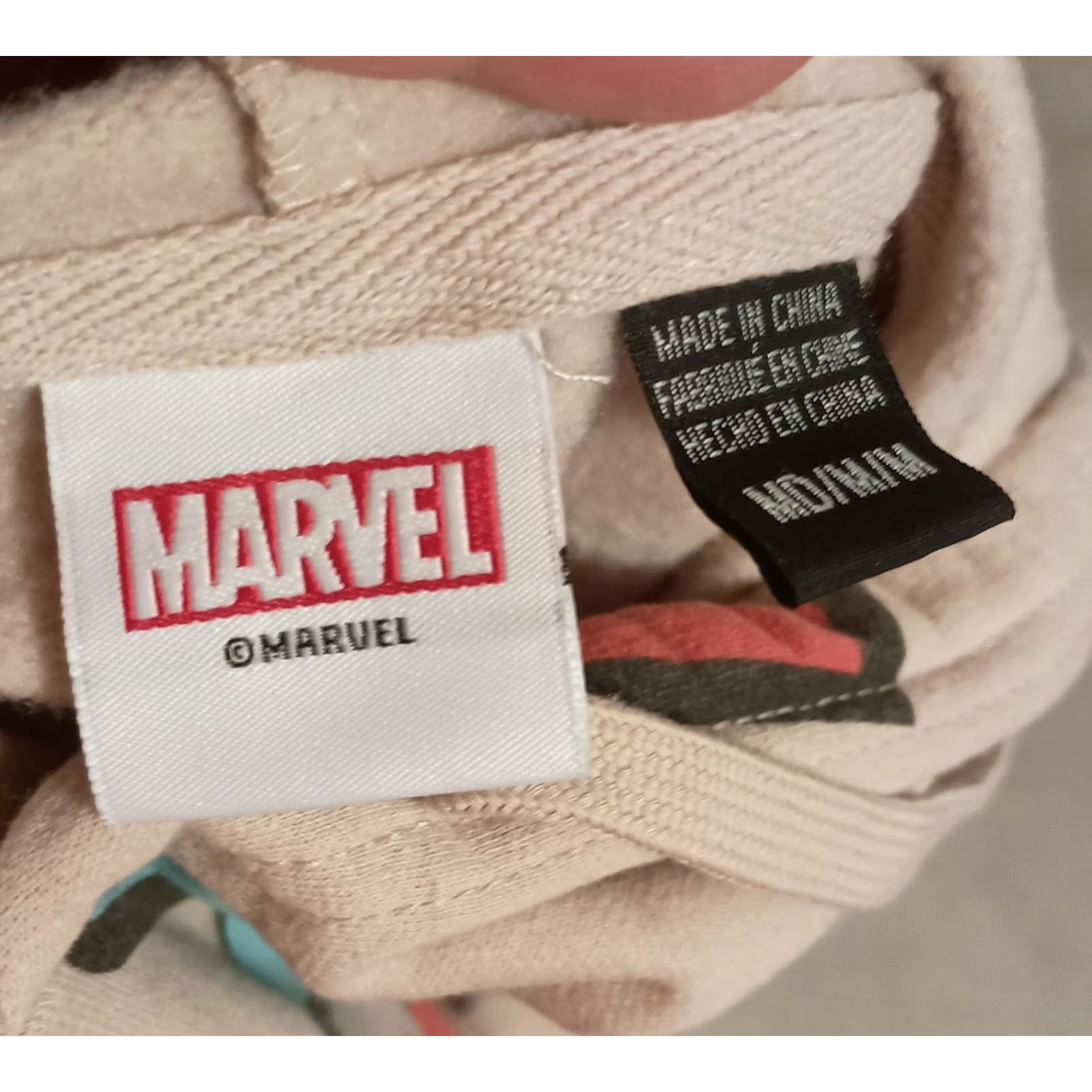 Vintage Marvel Hoodie Shirts Mens Beige Comics Theme Pullover AOP Bam Pow M Size Marvel Mens Pullover Hoodie Size US M / EU 48-50 / 2 - 5 Thumbnail