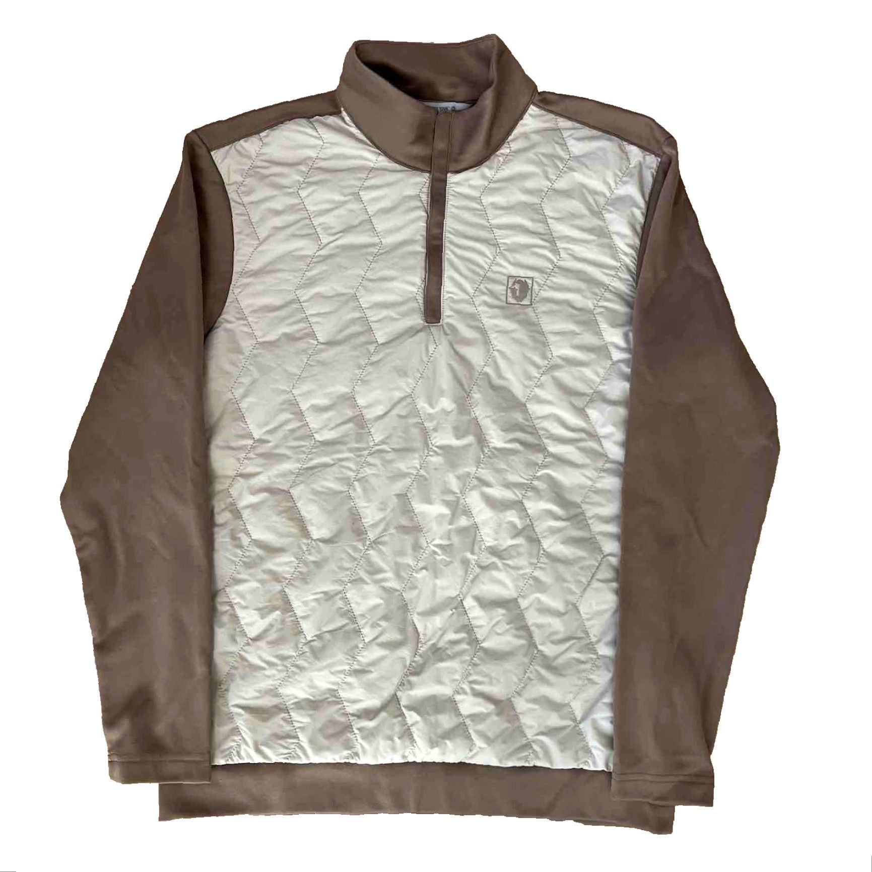 Vintage Black Yak 1/4 Zip Pullover Medium Beige Insulated Polyester Jacket Mens M Casual Outdoor Winter Size US M / EU 48-50 / 2 - 2 Thumbnail