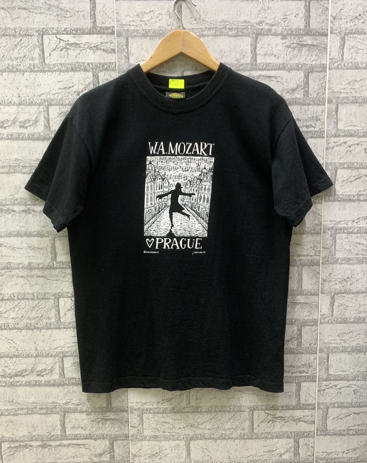 Designer × Vintage Vintage 90s W.A Mozart Prague Art T-shirts Size US M / EU 48-50 / 2 - 1 Thumbnail