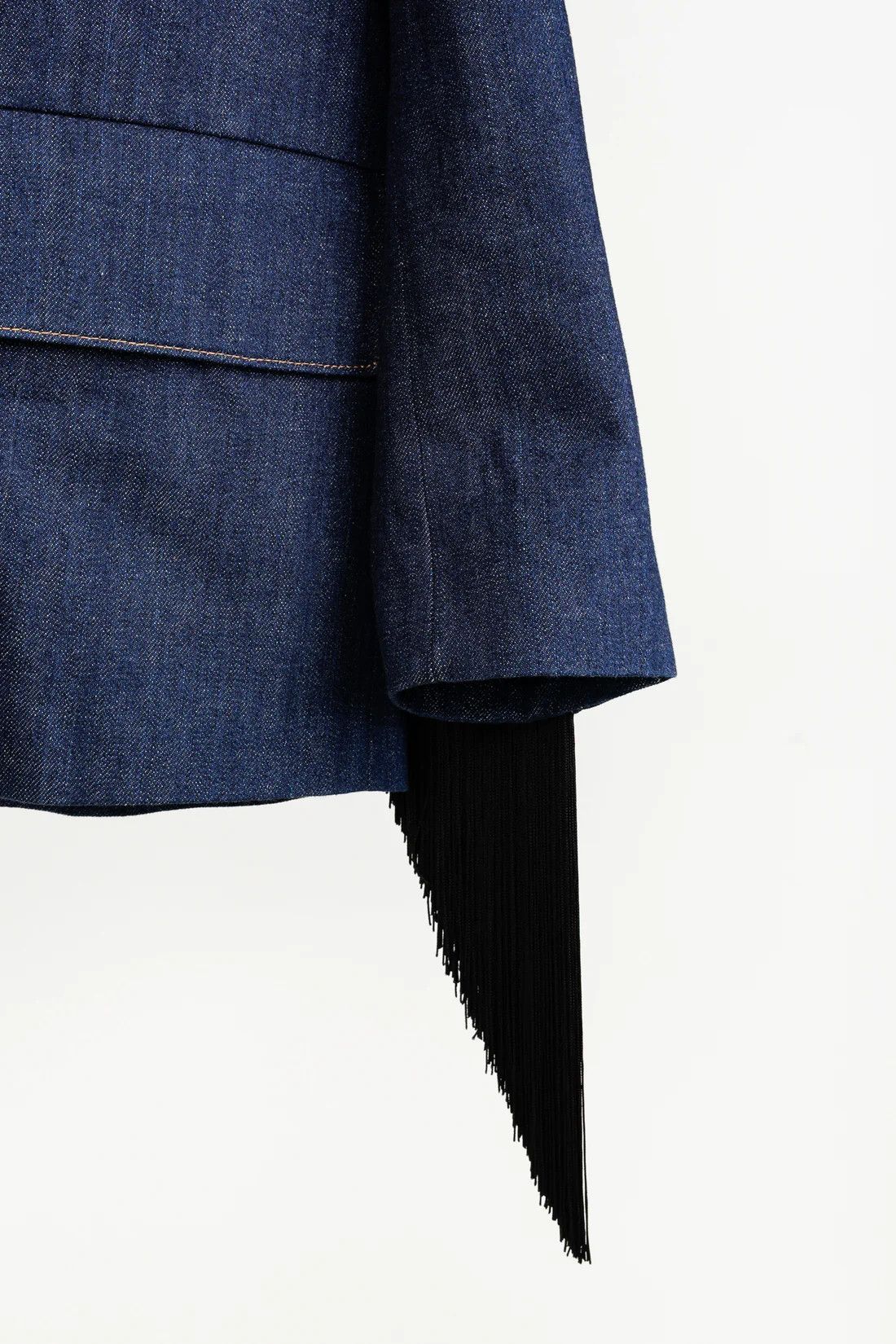 Prada Prada 2020 Runway Denim Fringe Blazer Size M / US 6-8 / IT 42-44 - 7 Thumbnail