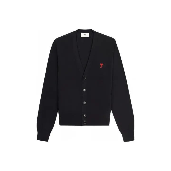 AMI AMIPARIS FW23 Men's Heart Embroidered Cardigan -2507 Size US M / EU 48-50 / 2 - 1 Thumbnail