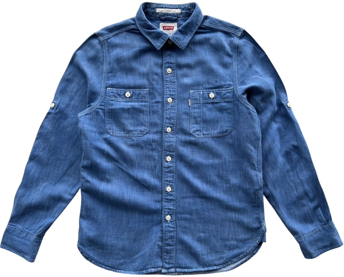 Levi's × Levi's Made & Crafted × Levi's Vintage Clothing 🔥Levi's Amerca’s Finest Overall Big Logo Western Shirt Denim Size US XS / EU 42 / 0 - 2 Thumbnail