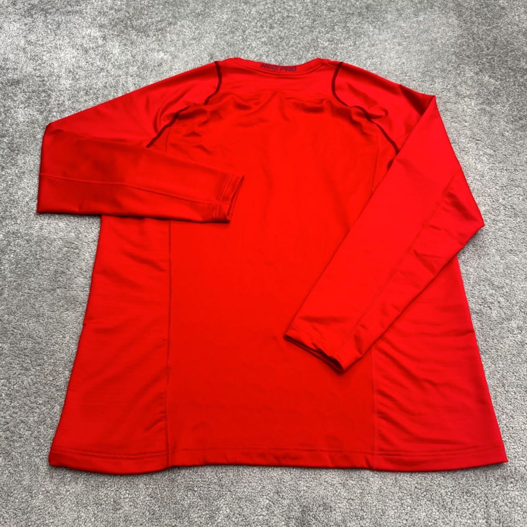 Nike Nike Pro Hyperwarm Fitted Long Sleeve T-Shirt Mens 2XL Red Training Tee Size US XXL / EU 58 / 5 - 2 Thumbnail