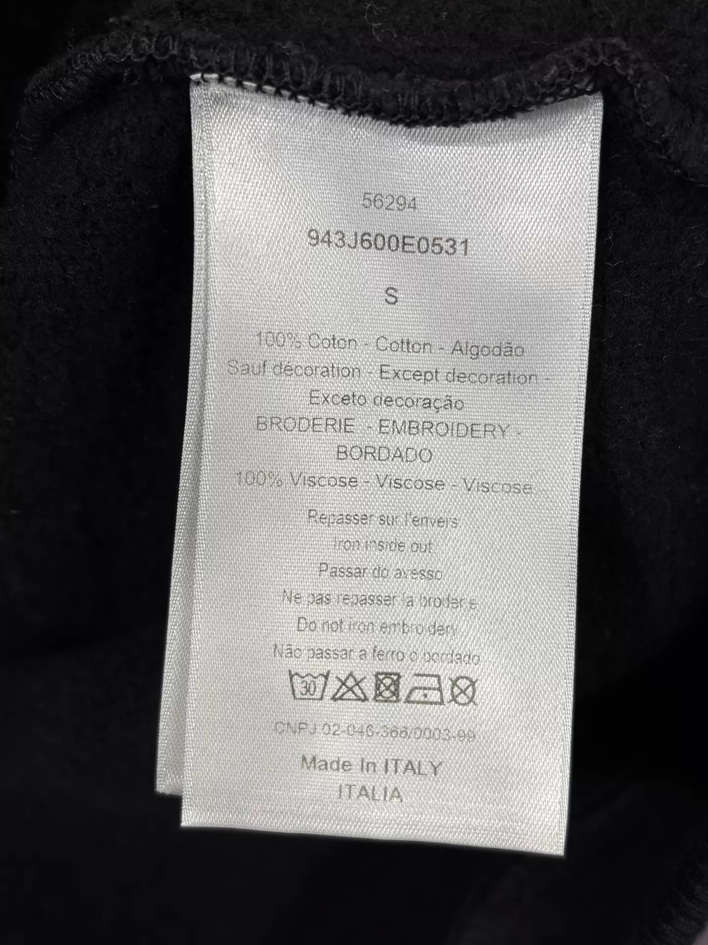 Dior Dior Black Script Logo Hoodie S Size US S / EU 44-46 / 1 - 4 Thumbnail