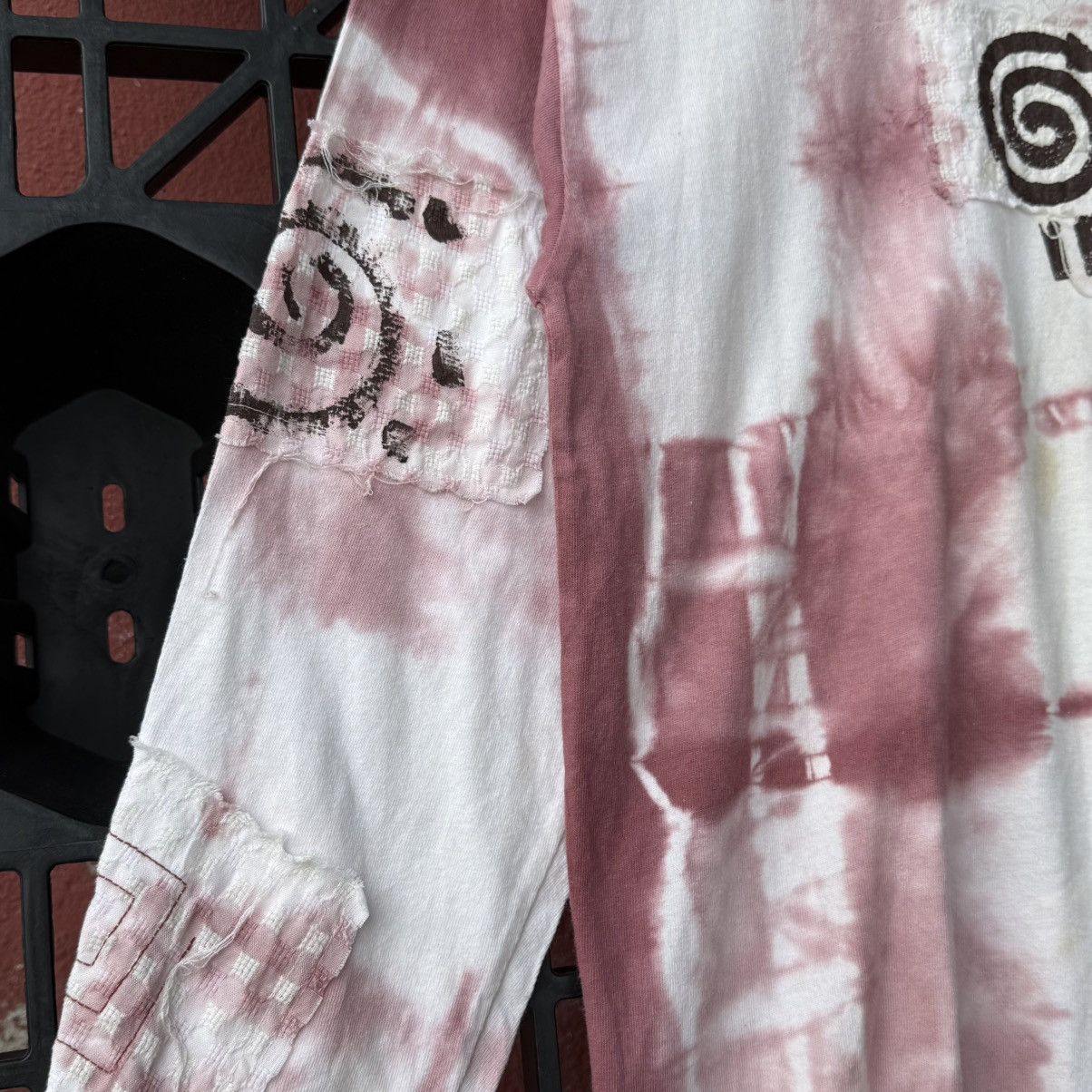 Japanese Brand Tie-Dye Stitching Boro Patches Long Sleeve Tee Size US M / EU 48-50 / 2 - 9 Thumbnail