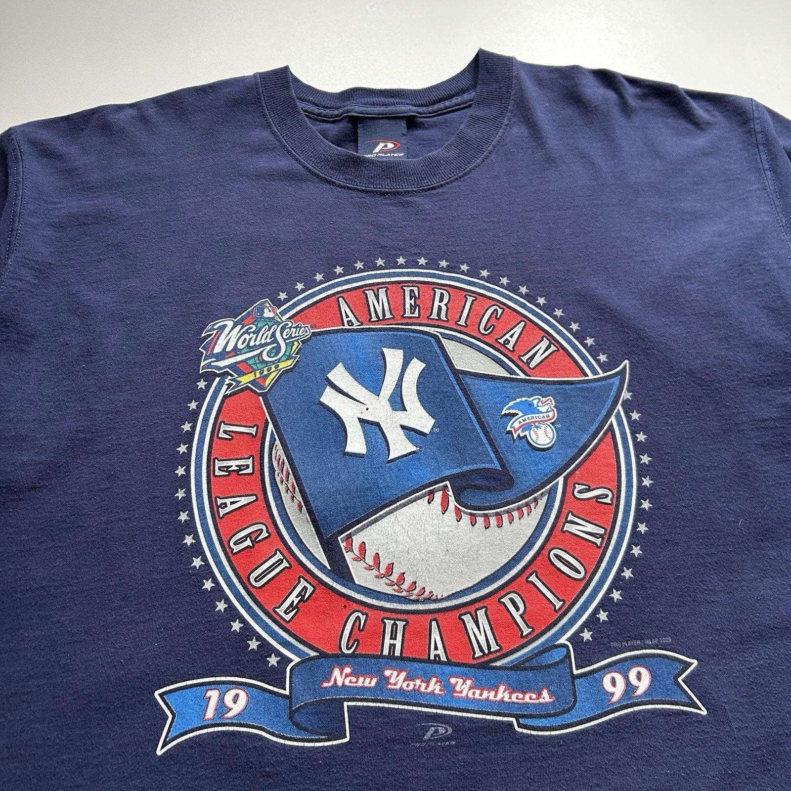 MLB Vintage 1999 New York Yankees T Shirt XXL 90s MLB Pro Player Size US XXL / EU 58 / 5 - 2 Thumbnail