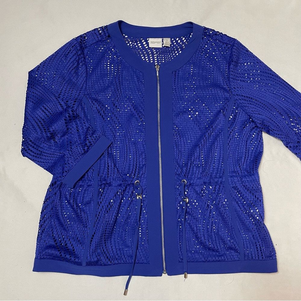 Chicos New Chico's Zenergy Perforated Neema Blue Jacket Size 3 US Size XL / US 12-14 / IT 48-50 - 7 Thumbnail