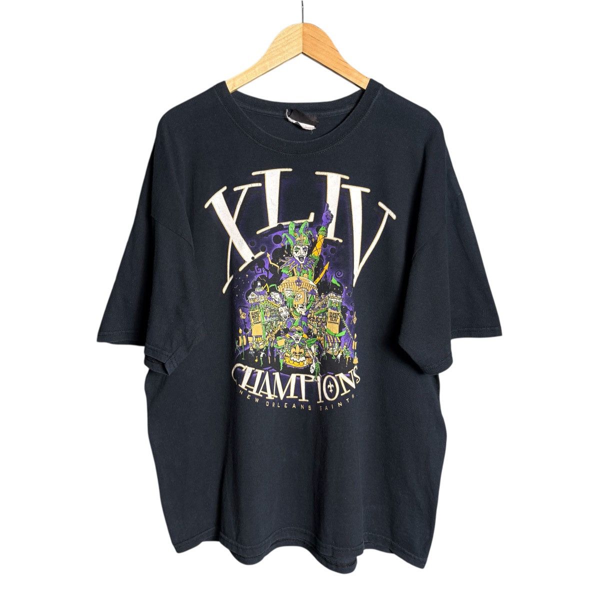NFL × Reebok × Vintage Vintage New Orleans Saints XLIV Champion NFL Reebok T-Shirt Size US XL / EU 56 / 4 - 1 Thumbnail