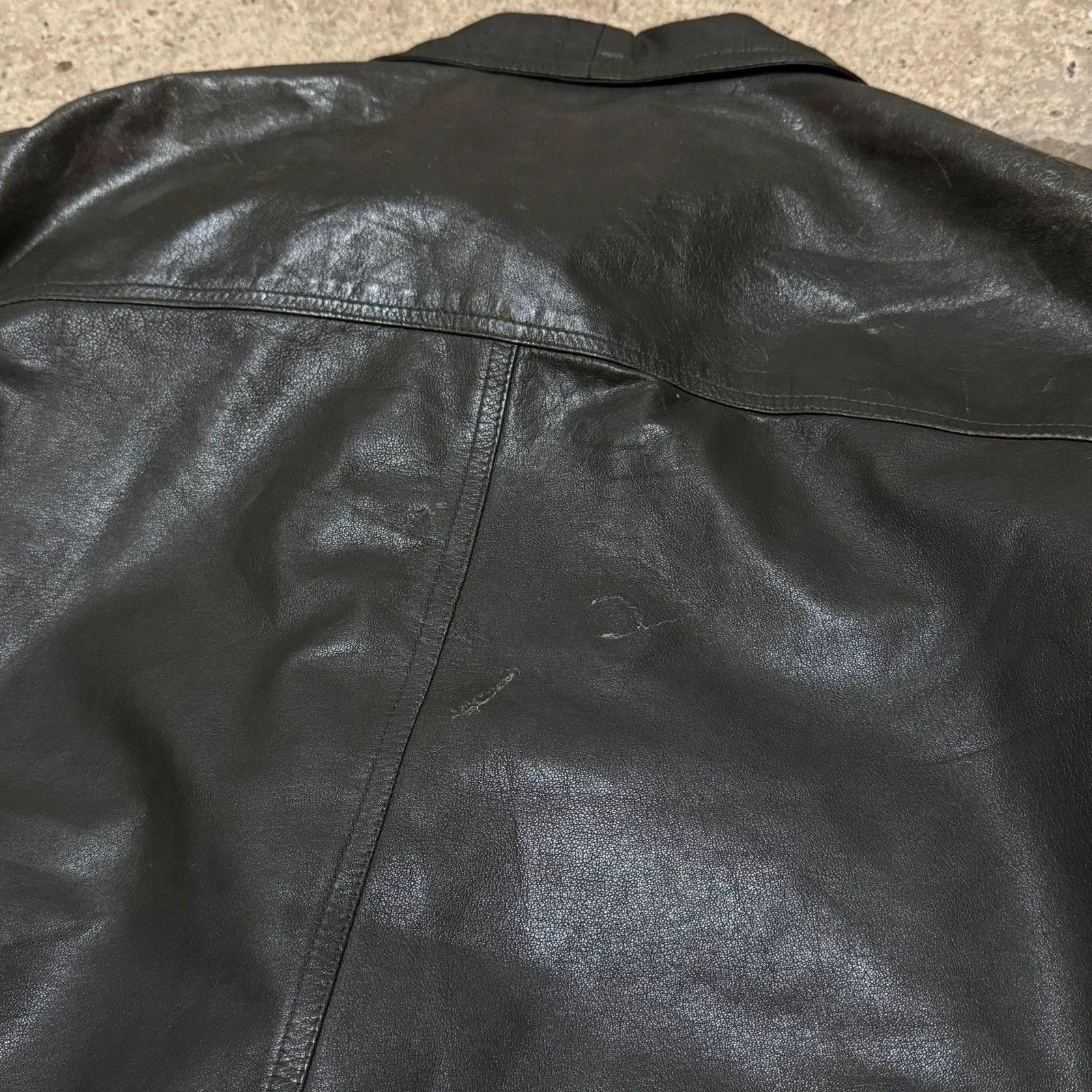 Giorgio Armani Vintage 90s Giorgio Armani high neck leather bomber jacket Size US L / EU 52-54 / 3 - 7 Thumbnail