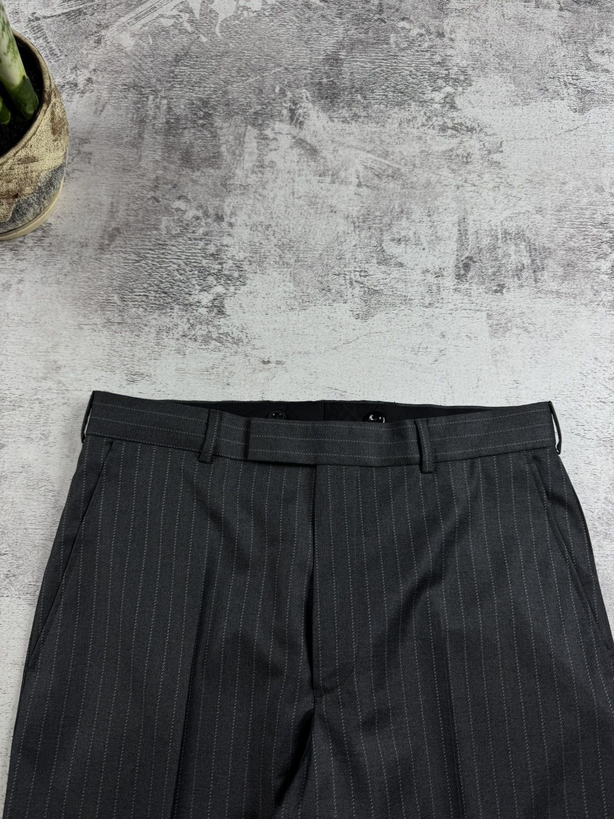 Chester Barrie Chester Barrie Striped Wool 38/96 cm Size Classic Blazer Jacket Trousers Suit Size 38S - 19 Thumbnail