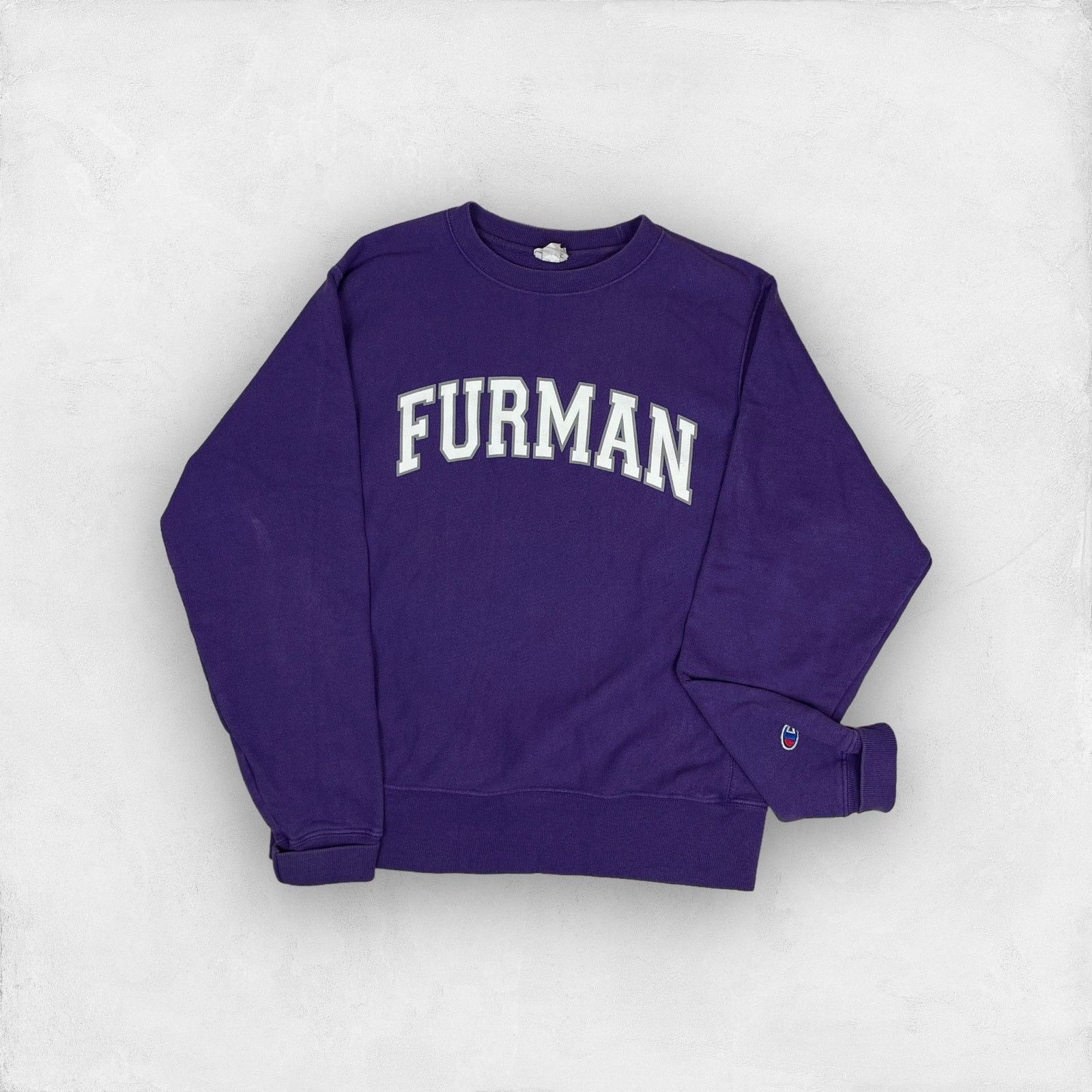 Champion × Vintage Champion Furman Women's Purple Crew Neck Sweatshirt Small Size S / US 4 / IT 40 - 1 Thumbnail