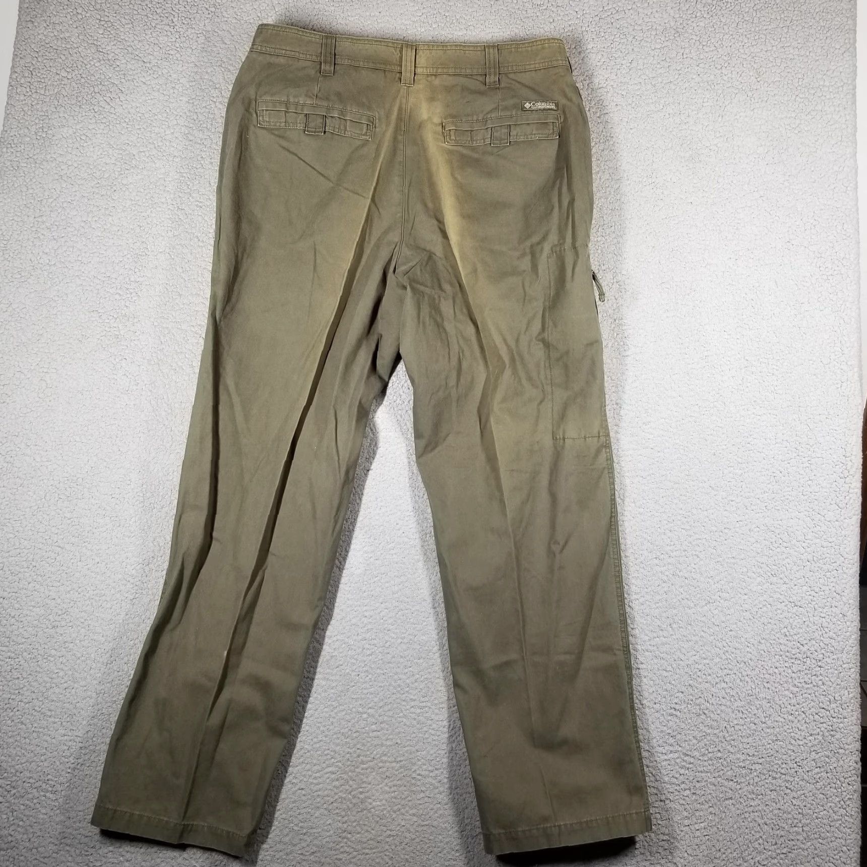 Vintage Columbia GPS Pants Chino Cotton 36x32 Peatmoss Green Mens Size US 36 / EU 52 - 2 Thumbnail