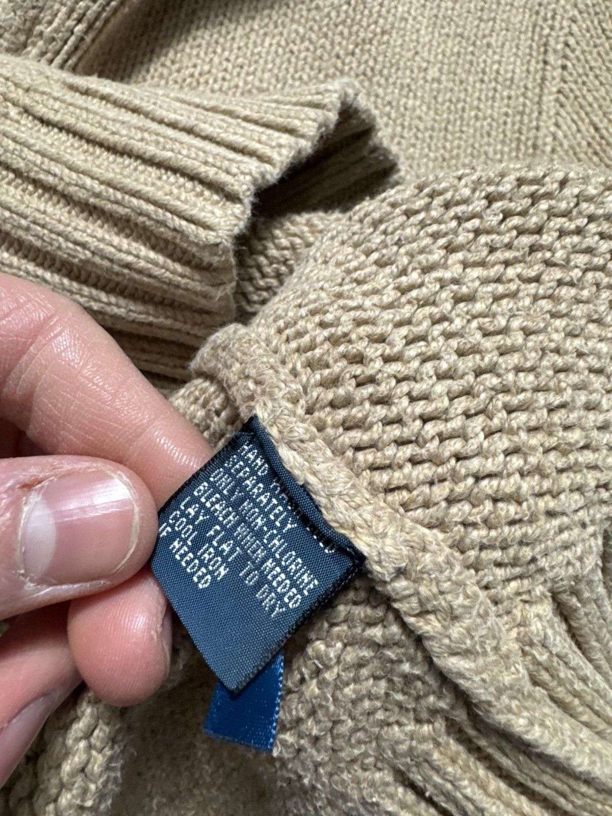 Polo Ralph Lauren Polo Ralph Lauren Knitted 1/4 Zip Beige Vintage Sweater Size US S / EU 44-46 / 1 - 7 Thumbnail