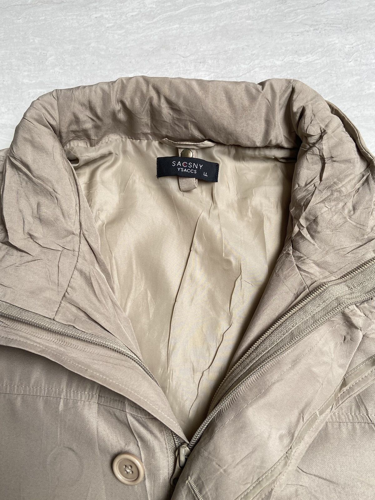 Designer × Japanese Brand × Yohji Yamamoto SACSNY Y’SACCS Beige Zip Jacket Size US L / EU 52-54 / 3 - 5 Thumbnail