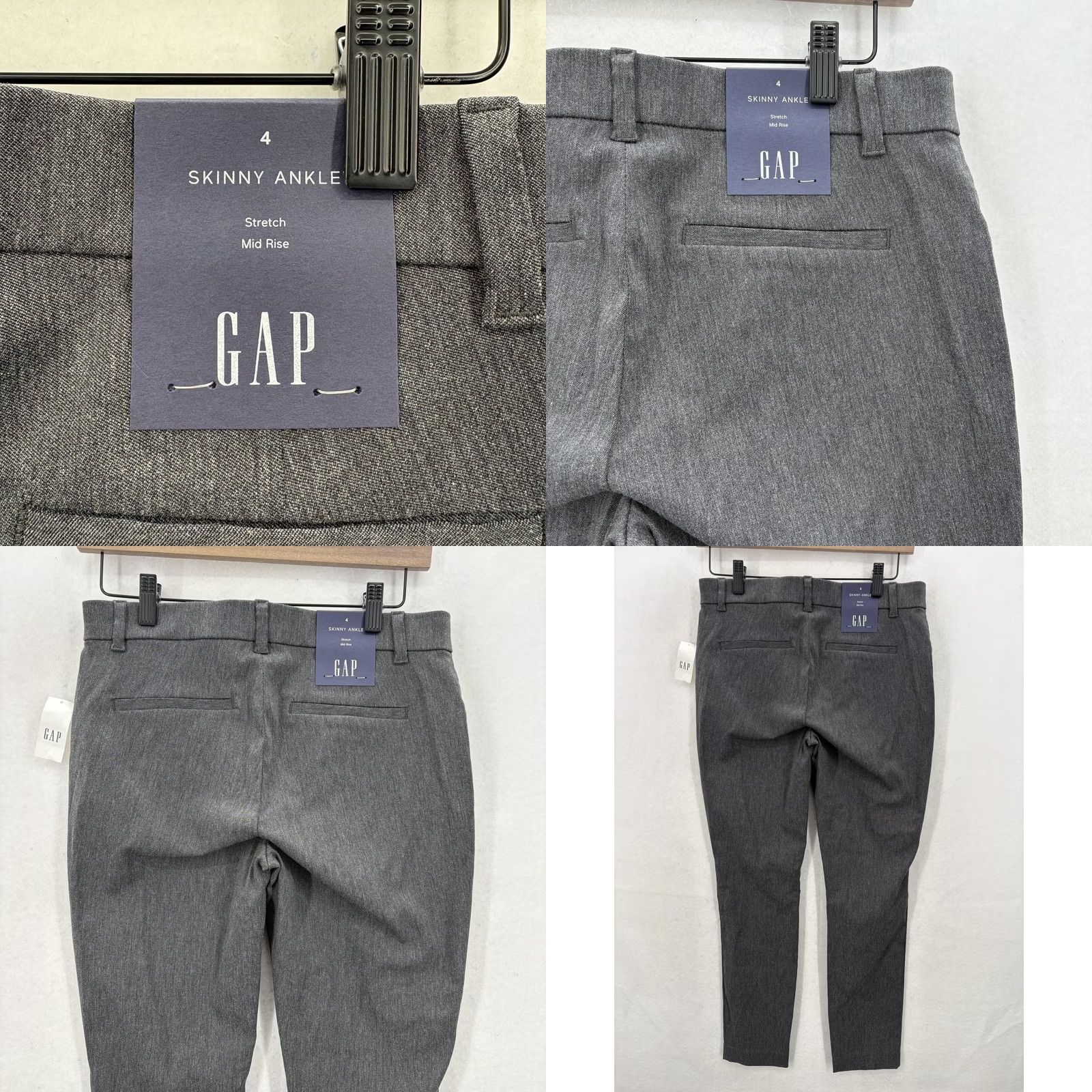 Gap GAP Pants Womens 4 Gray Signature Skinny Ankle Stretch Dress Work Office Casual Size 27" / US 4 / IT 40 - 9 Thumbnail
