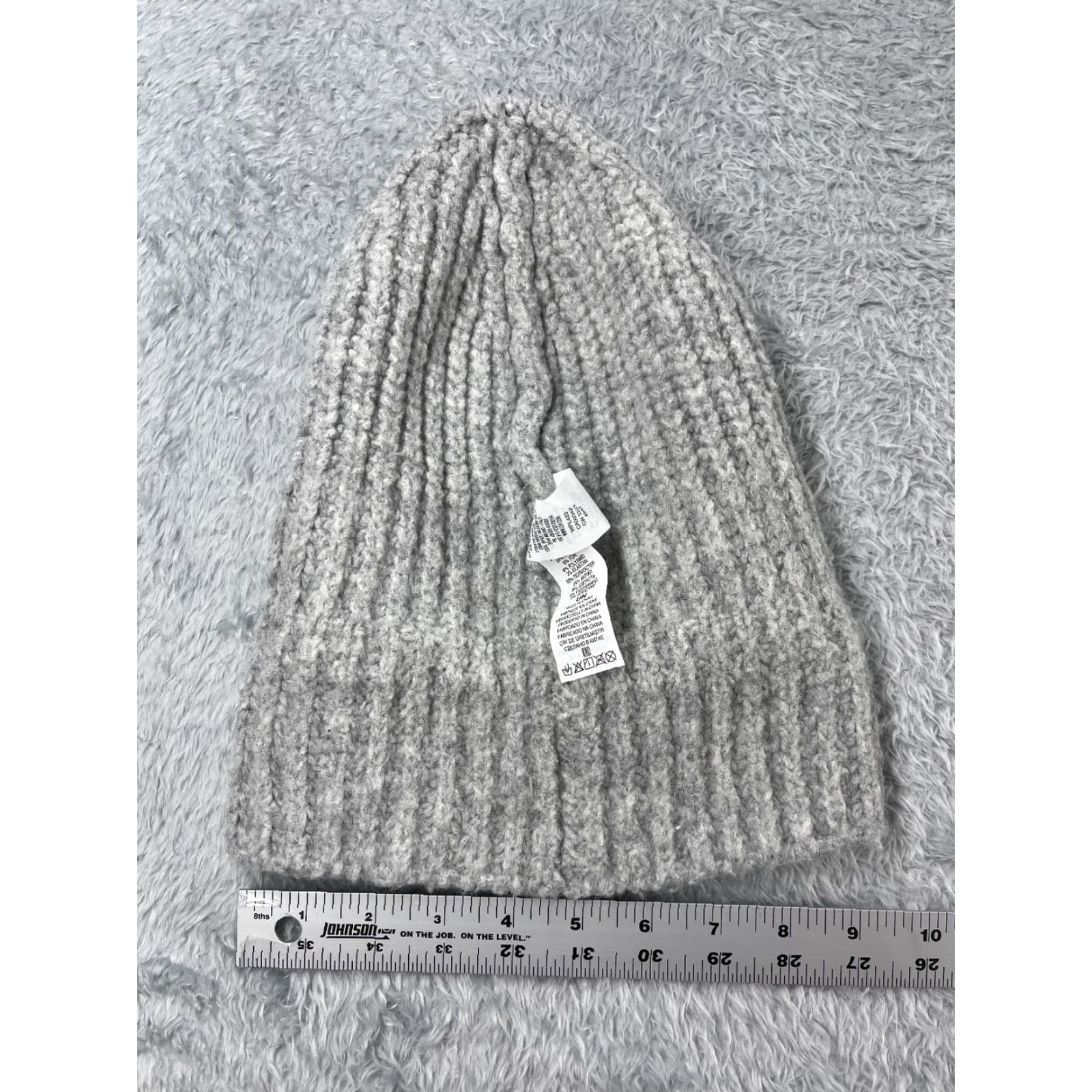 Levi's Levi's Beanie Adult One Size Gray Knit Wool Poly Blend Embroidered Logo Ski Hats Size ONE SIZE - 6 Thumbnail