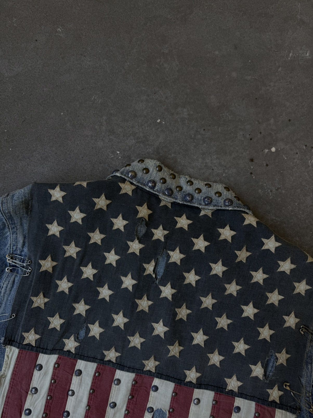 Denim & Supply Ralph Lauren 2000s Ralph Lauren Denim&Supply Pins studded usa flag jacket Size US L / EU 52-54 / 3 - 5 Thumbnail