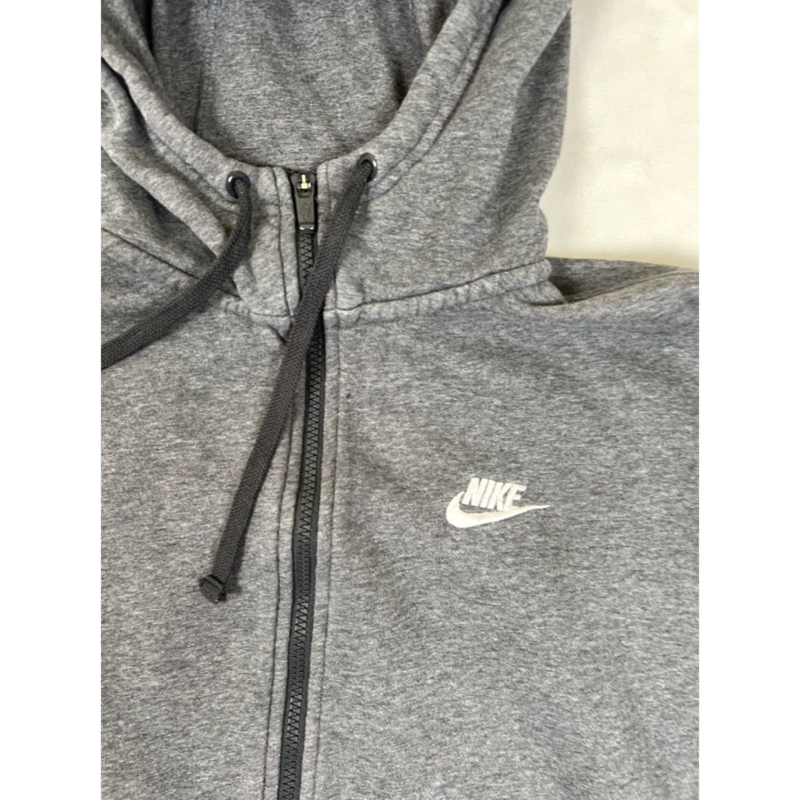 Nike VINTAGE Nike Full Zip Hoodie Sweatshirt M Gray Swoosh Embroidery Nike Sportswear 90s Mens Size US M / EU 48-50 / 2 - 4 Thumbnail
